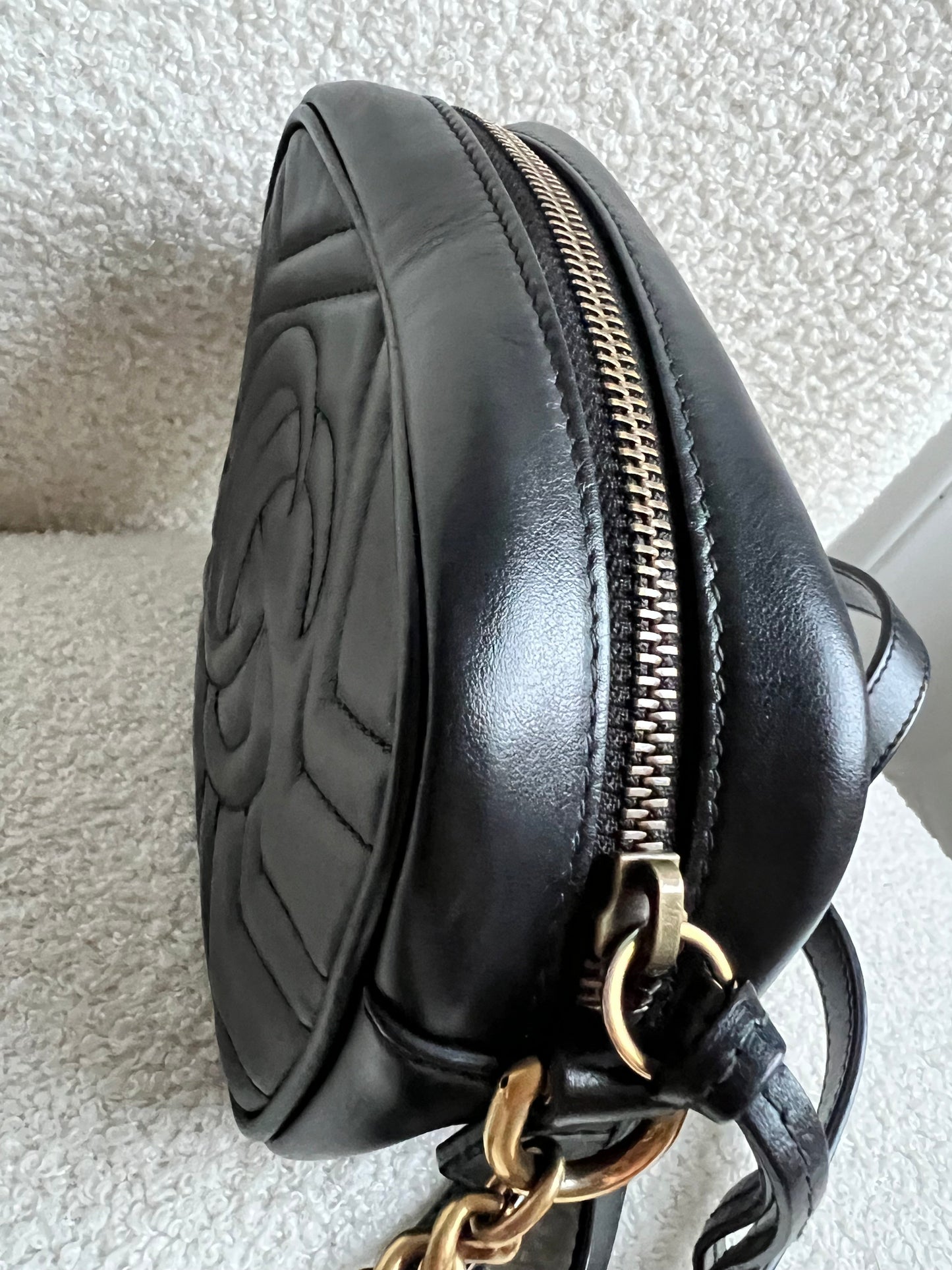 Gucci GG Black Marmont Mini Shoulder Bag (RRP £1,360)