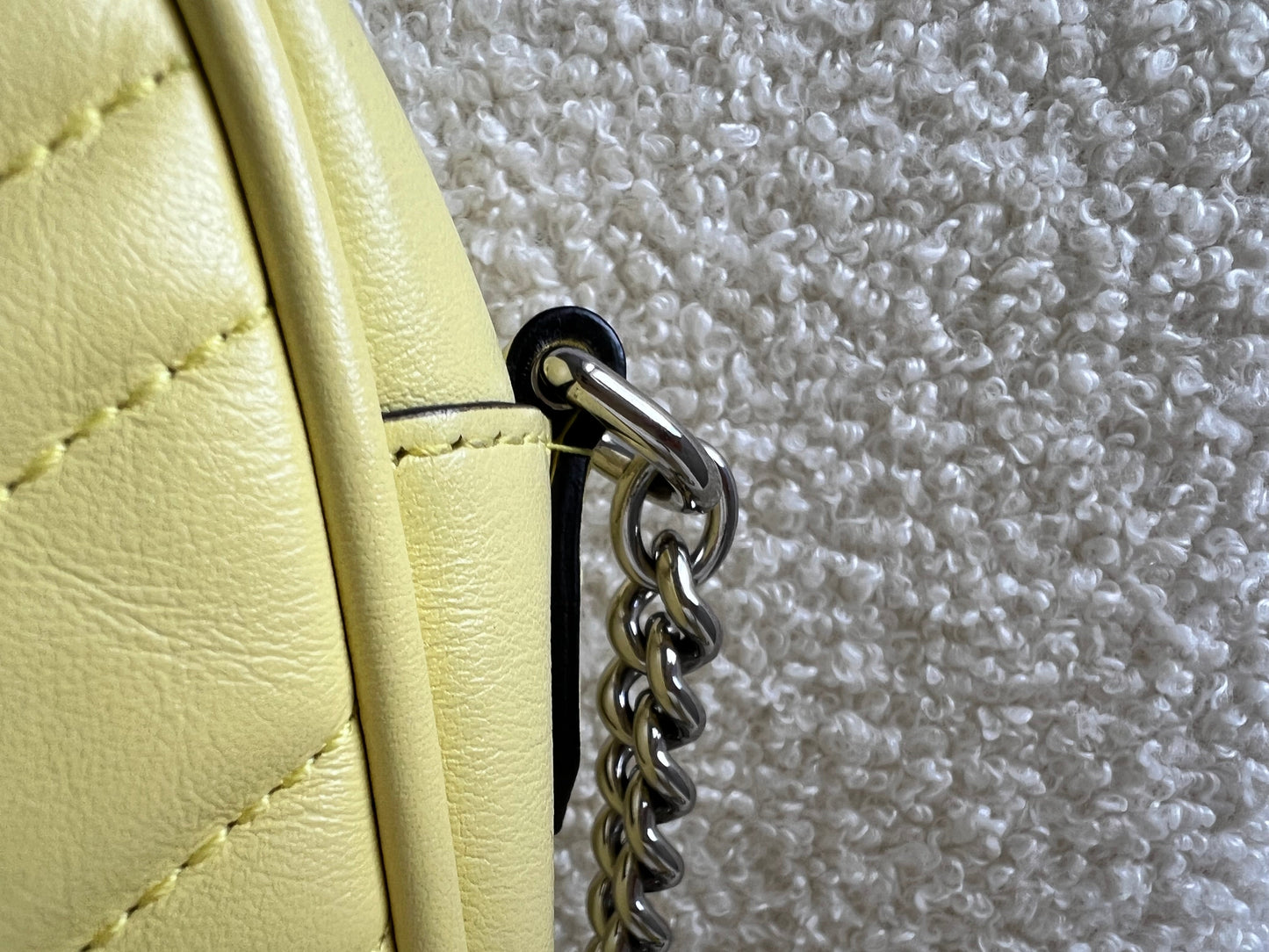 Gucci GG Pale Yellow Marmont Small Shoulder Bag (RRP £1340)