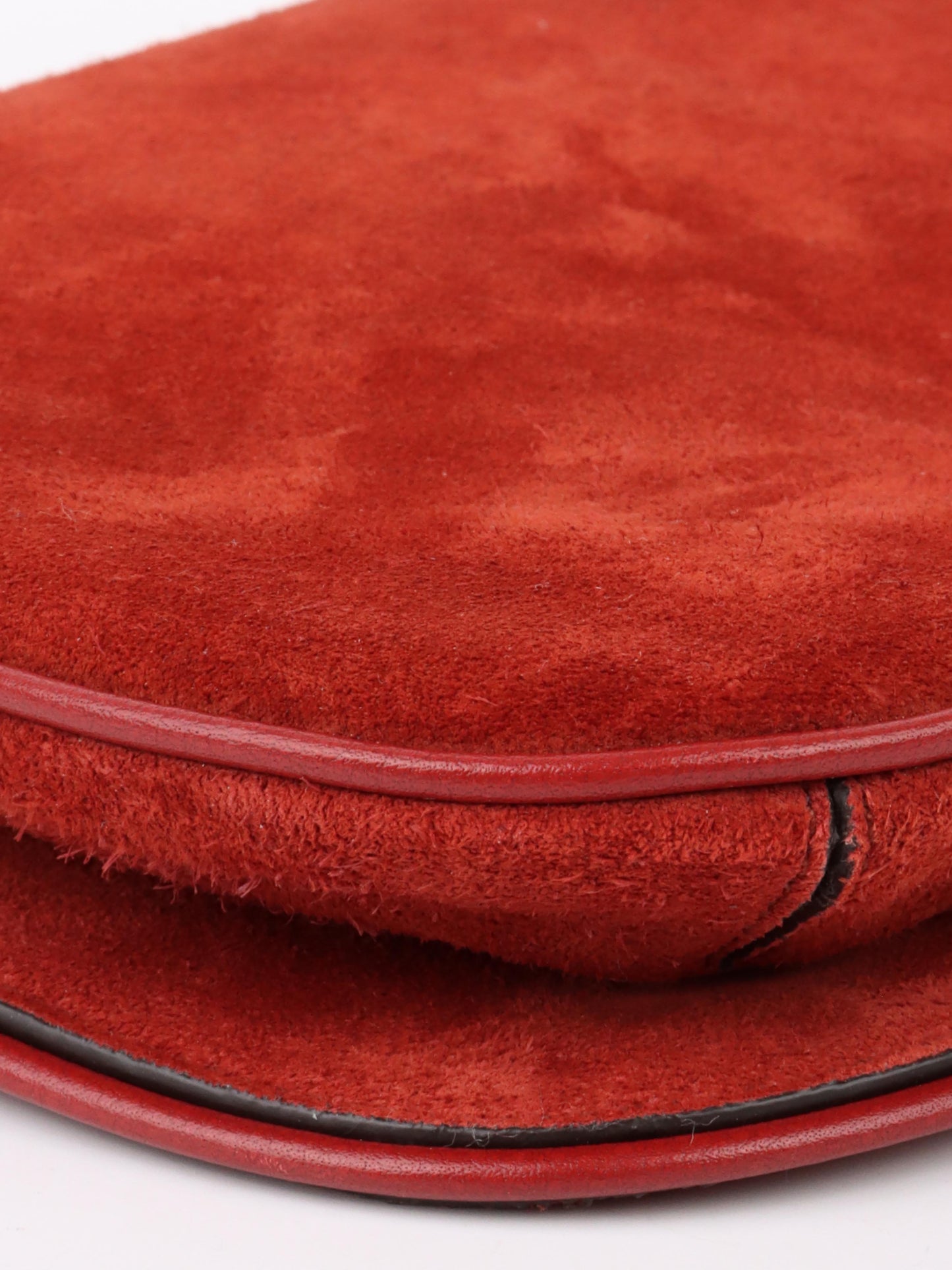 Gucci Blondie Red Suede Shoulder Bag.