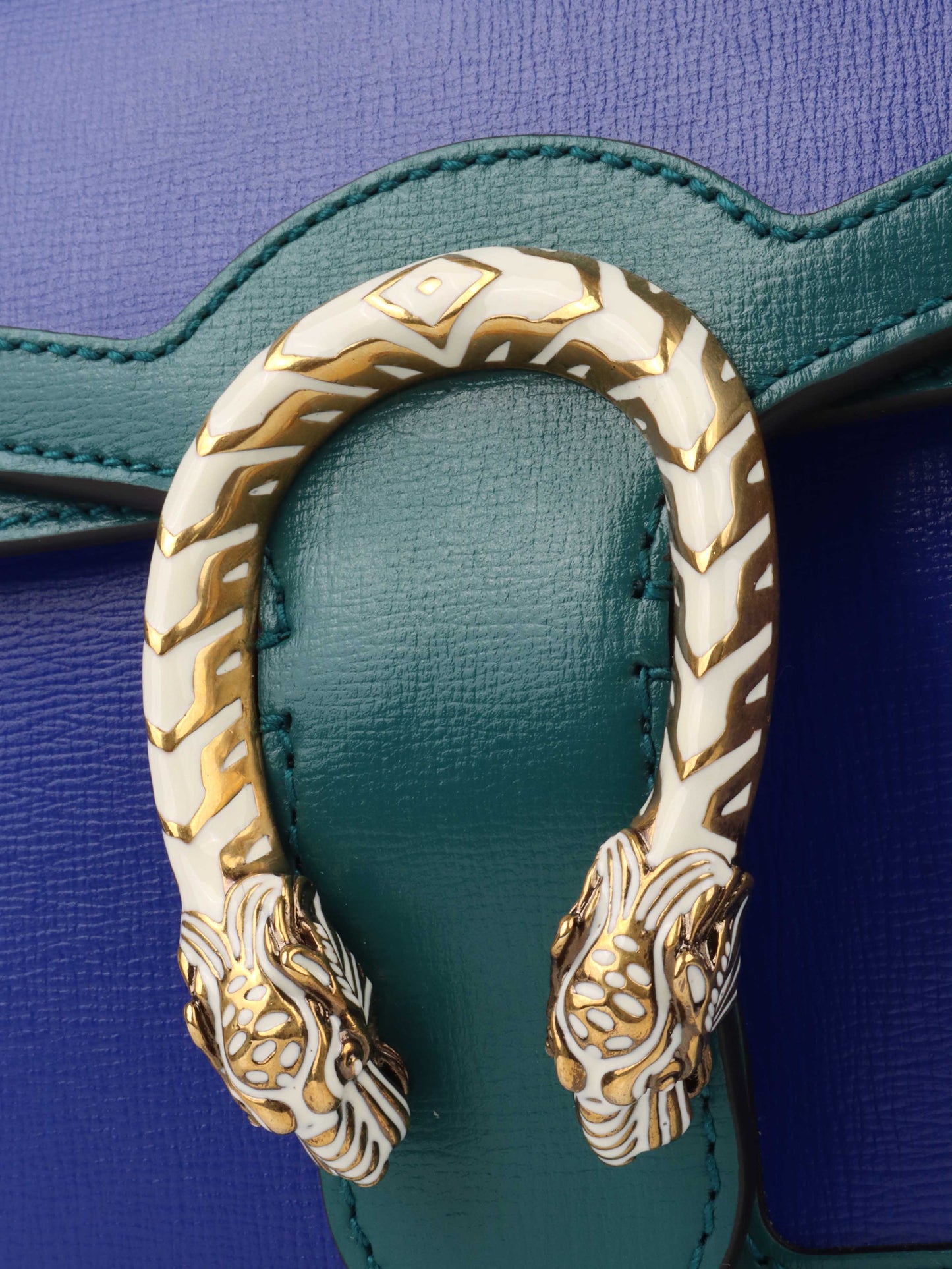 Gucci Limited Edition Green and Blue Dionysus Shoulder Bag *