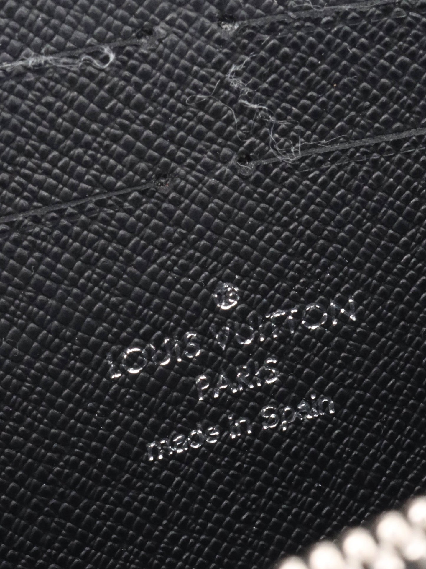Louis Vuitton Black EPI Zipped Wallet.