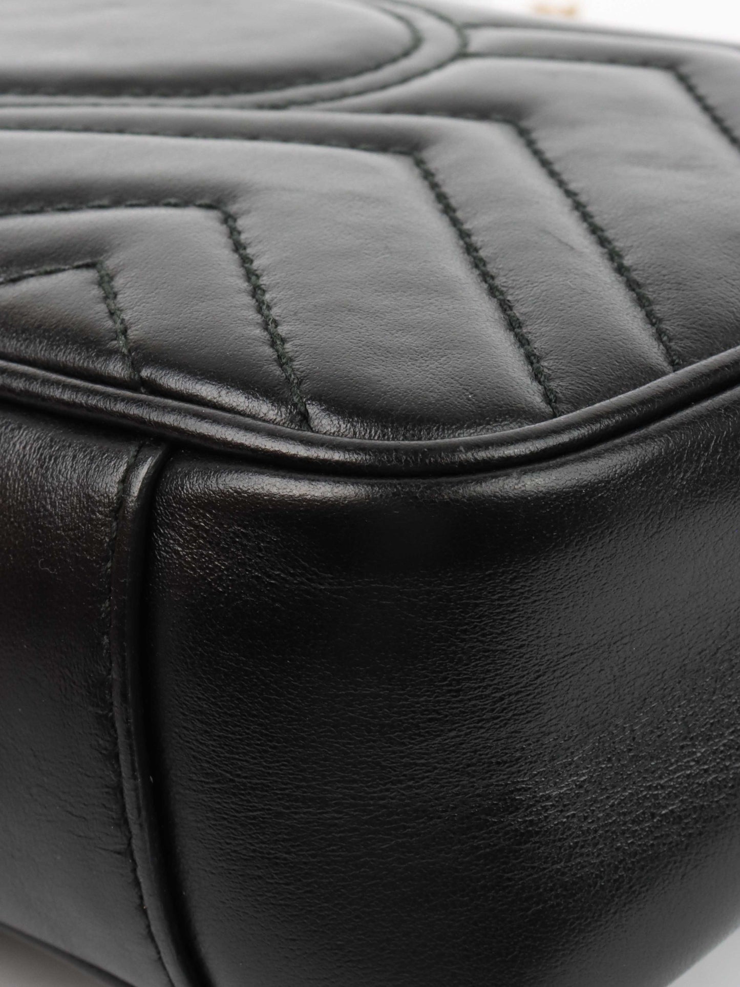 Gucci Black Mini Marmont Shoulder Bag.