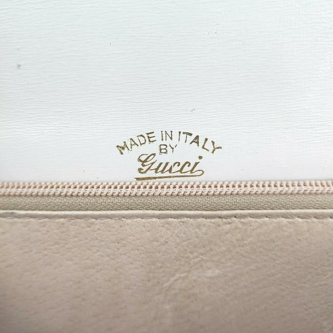 Gucci mod cream leather 1973 top handle bag