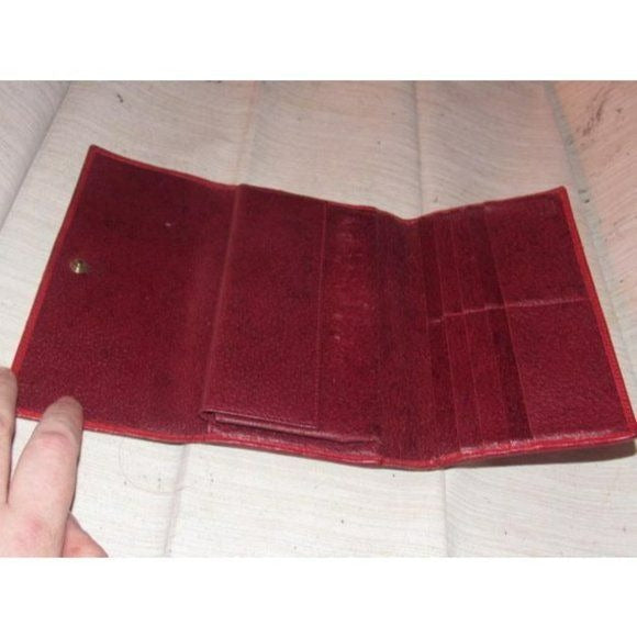 Gucci Deep Red Leather With An Embossed G Print Xl Designer Wallet