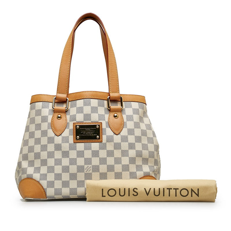 Louis Vuitton Damière Azur Hamsteed PM Handbag N51207 White PVC Leather  Louis Vuitton