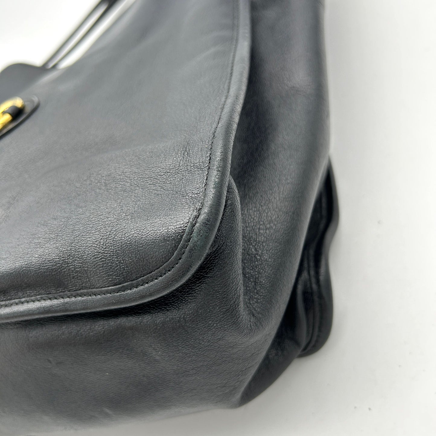Gucci 1955 Horsebit Horsebit 19 Medium - Black Totes, Handbags LA39077