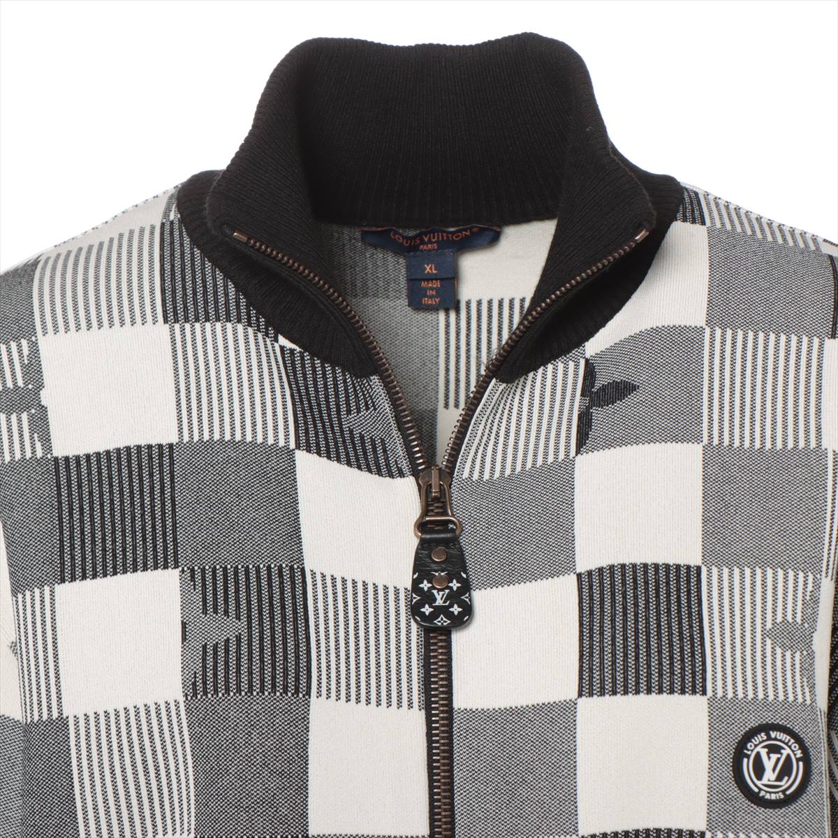 Louis Vuitton 23SS Lon x Nylon  Jacket XL  Grey x White Monogram Damier
