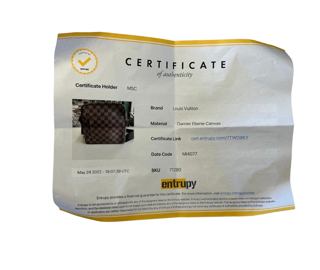 Crossbody Luxury Designer By Louis Vuitton  Size: Small