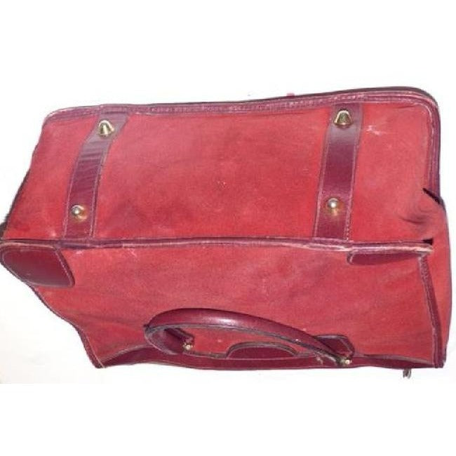 Gucci Vintage Burgundy Leather Suede Satchel