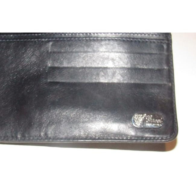 Gucci Blue Small G Logo Print Coated Canvas And Navy Leather With Chrome Accents Vintage Collection