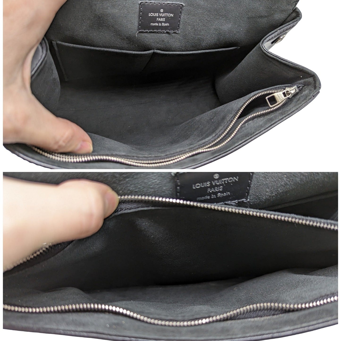 Louis Vuitton Black EPI Cluny BB Top Handle Bag