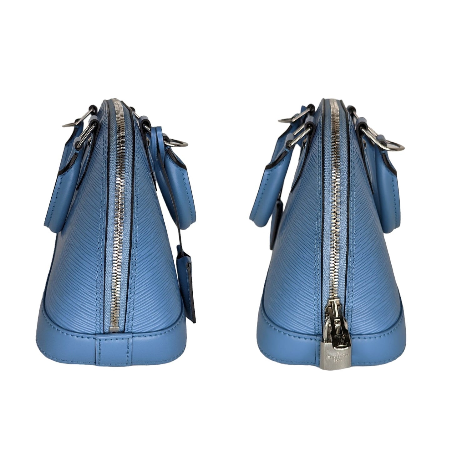 Louis Vuitton EPI Alma BB Satchel w/ Jacquard Strap