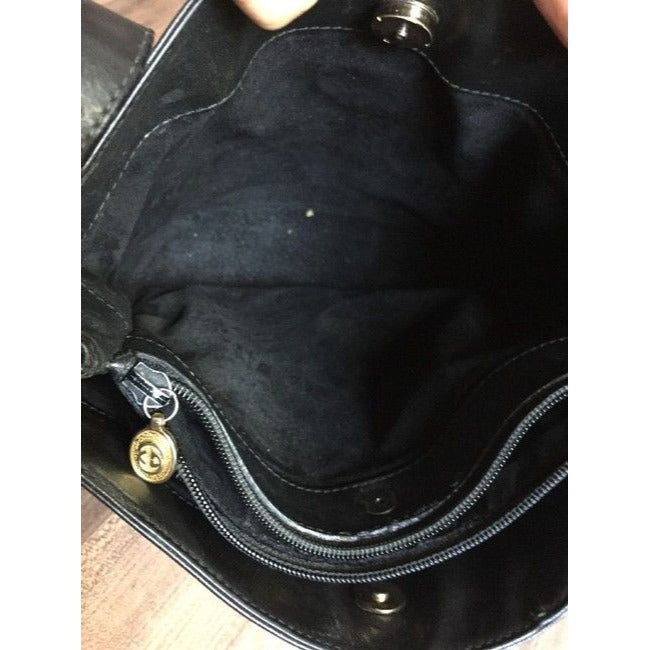 Gucci Vintage Pursesdesigner Purses Black Textured Leather Satchel