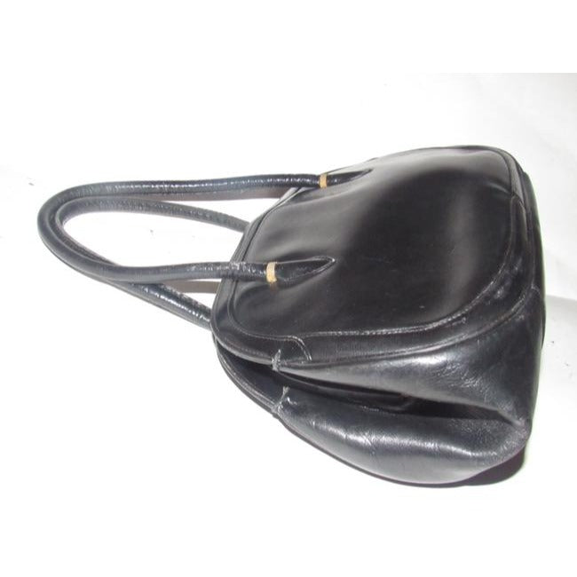 Gucci Top Handle Bag Black Leather Satchel