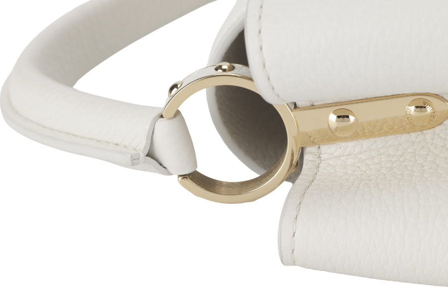 LOUIS VUITTON CAPUCINES BB TAURILLON LEATHER (M55832) GOLD HARDWARE WITH STRAPS AND DUST COVER