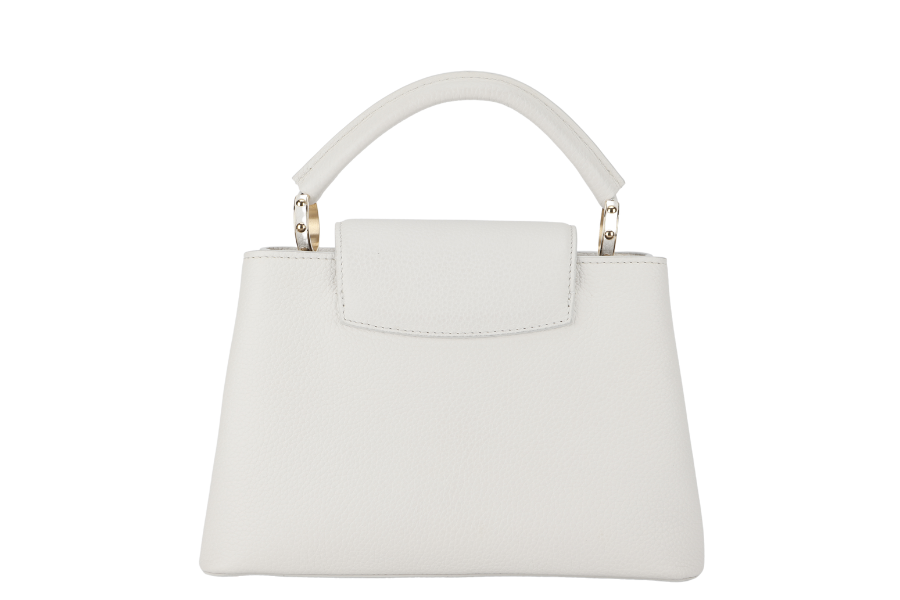 LOUIS VUITTON CAPUCINES BB TAURILLON LEATHER (M55832) GOLD HARDWARE WITH STRAPS AND DUST COVER