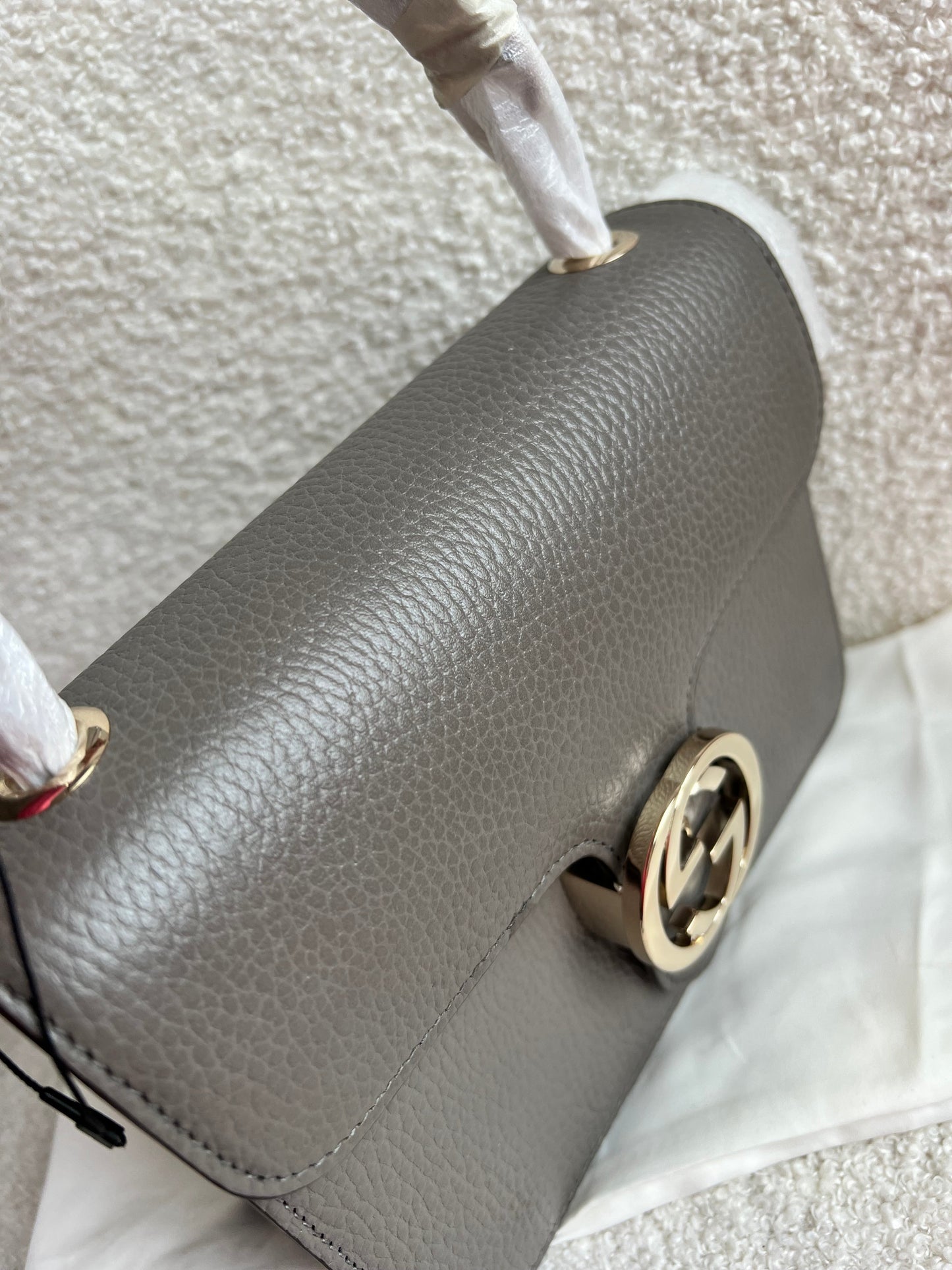 Gucci Interlocking GG Grey Small Shoulder Bag