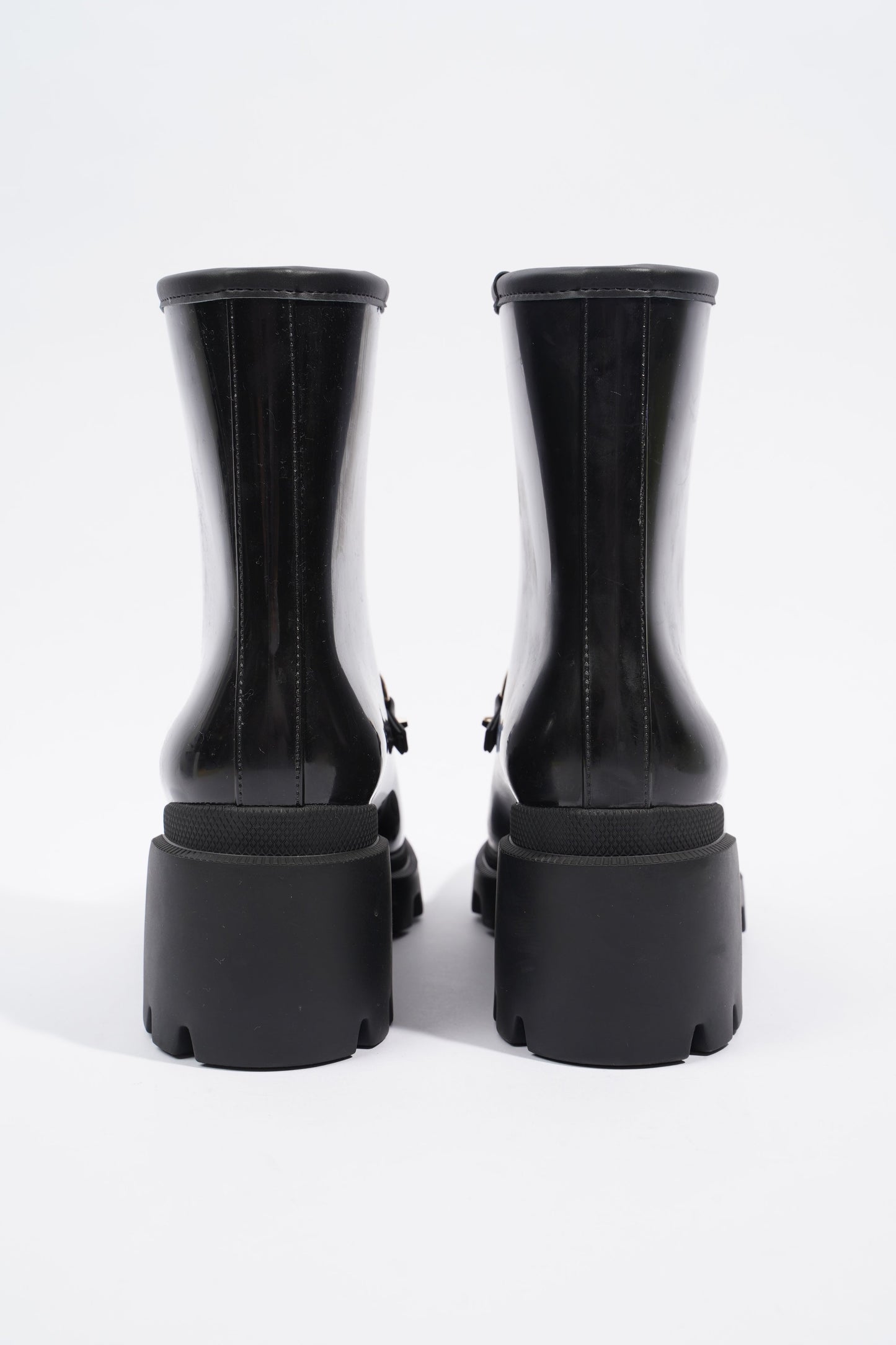 Gucci Horsebit Boots Black Rubber EU 36 UK 3