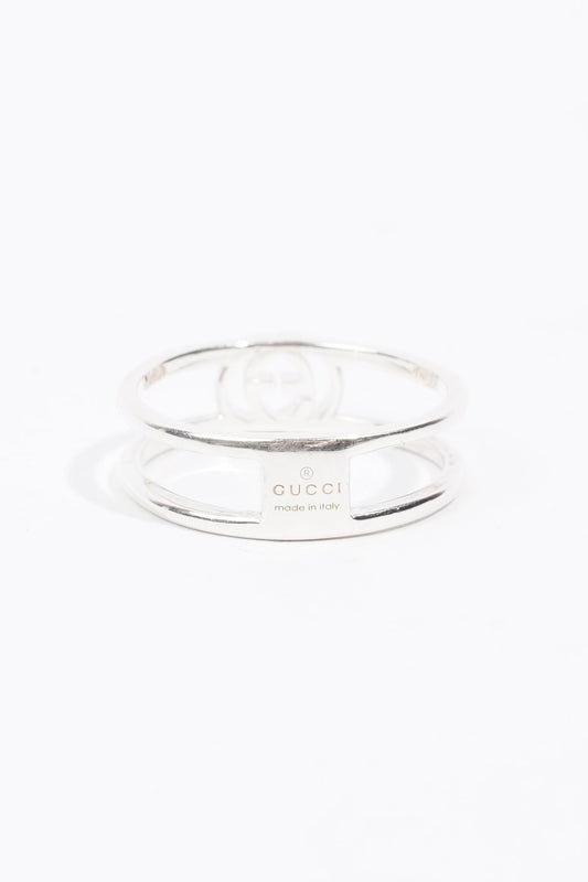 Gucci Interlocking G Ring Silver Silver Sterling 15