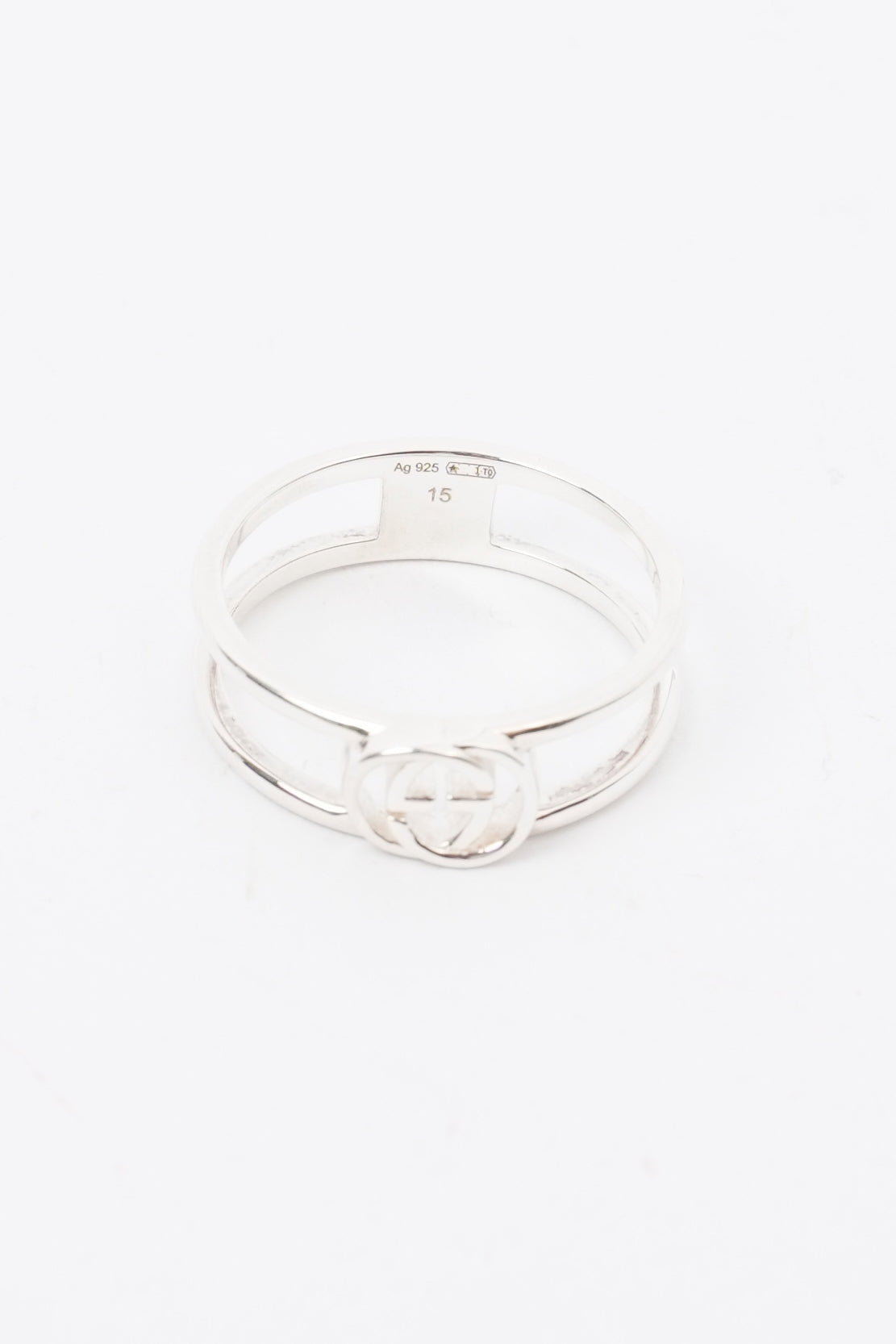 Gucci Interlocking G Ring Silver Silver Sterling 15