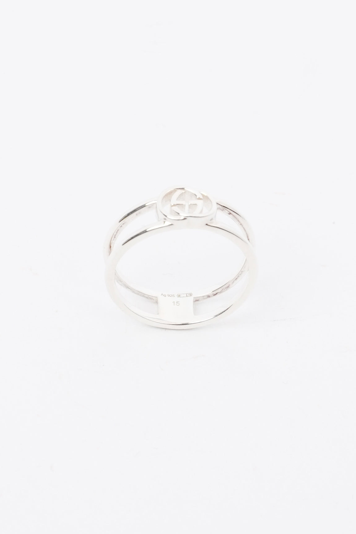 Gucci Interlocking G Ring Silver Silver Sterling 15