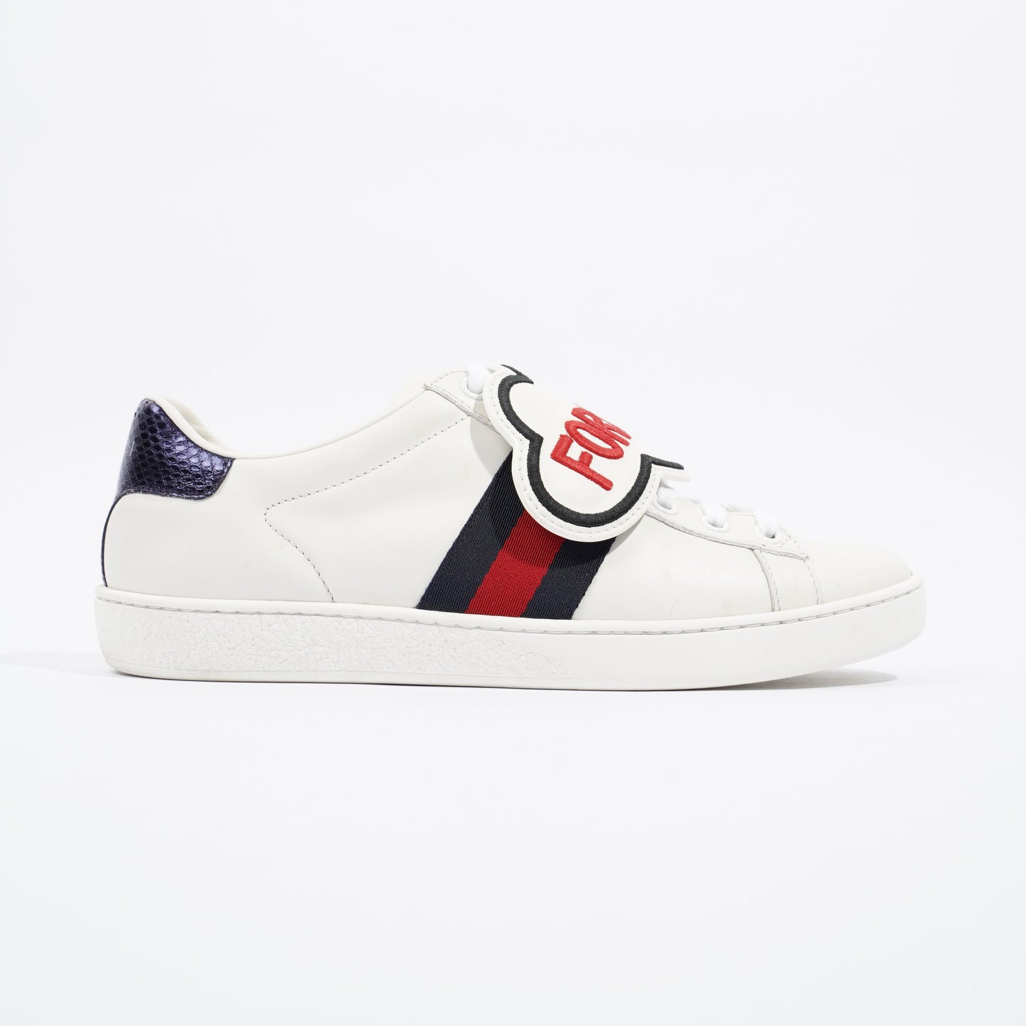 Gucci Ace "Blind For Love" White / Red / Navy Leather EU 36.5 UK 3.5
