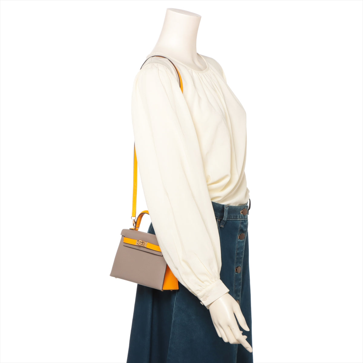 Hermes Special Order Mini Kelly Veau Epsom Etoupe
