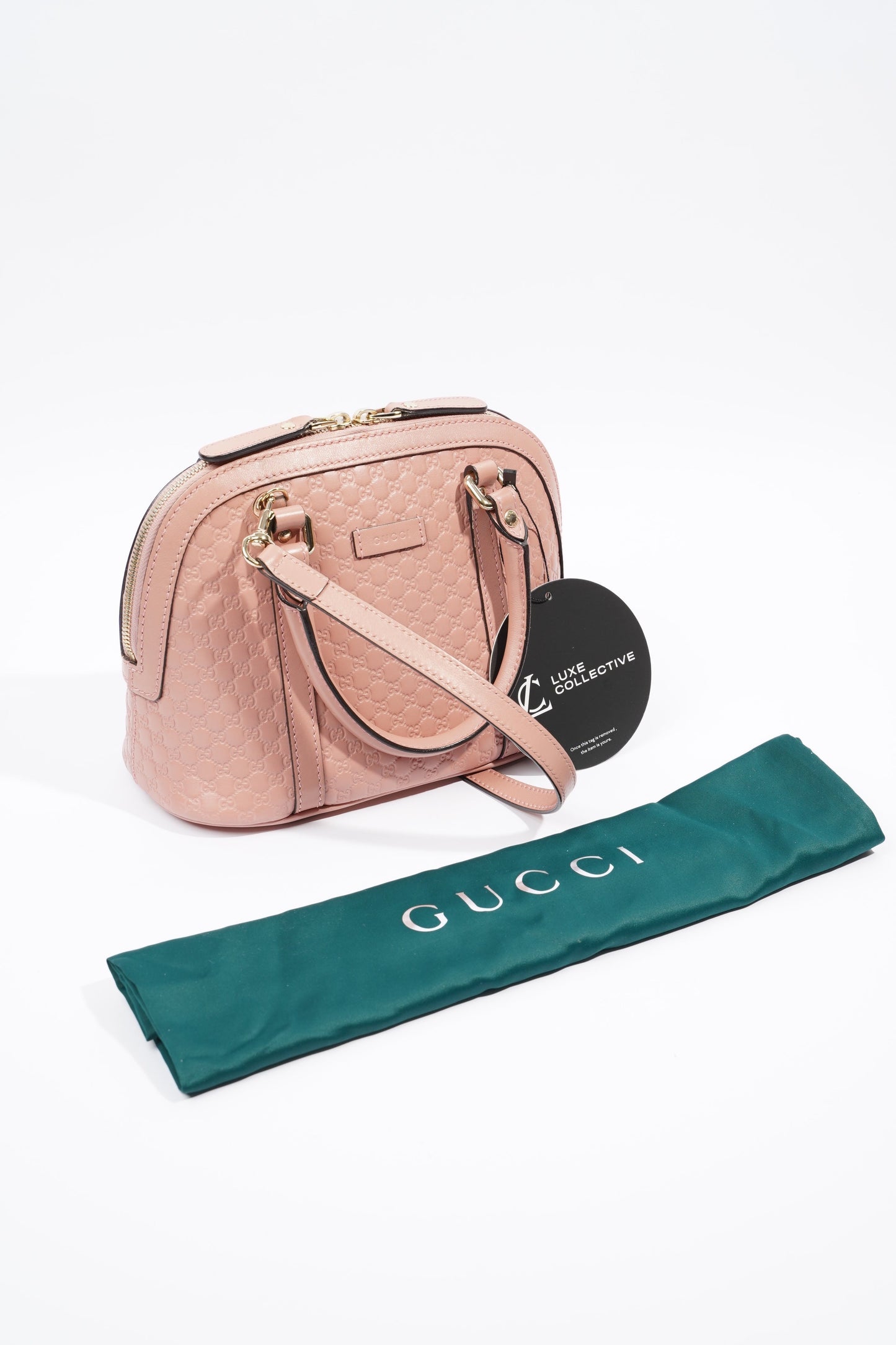 Gucci Dome Bag Pink Leather Small