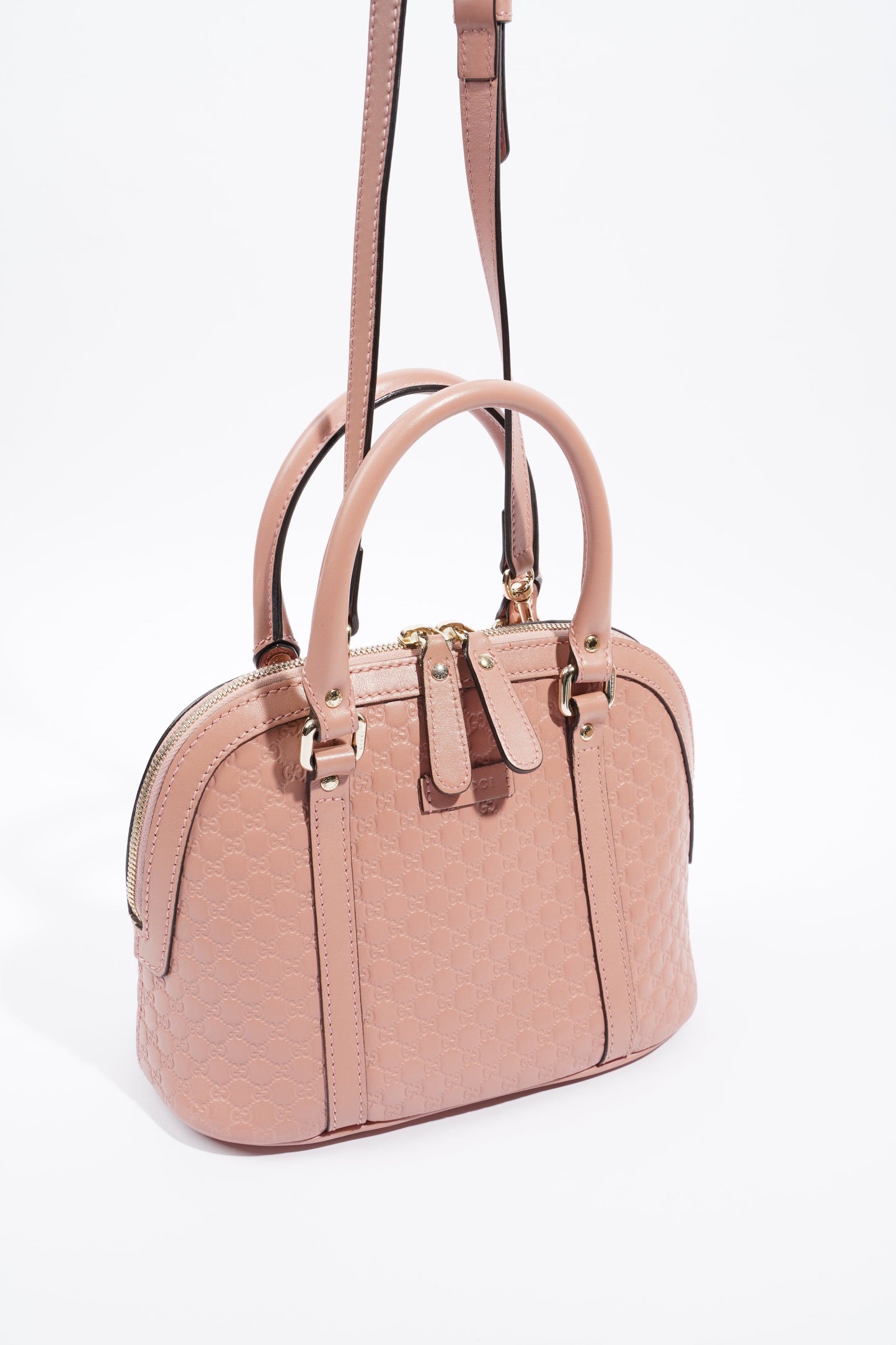 Gucci Dome Bag Pink Leather Small