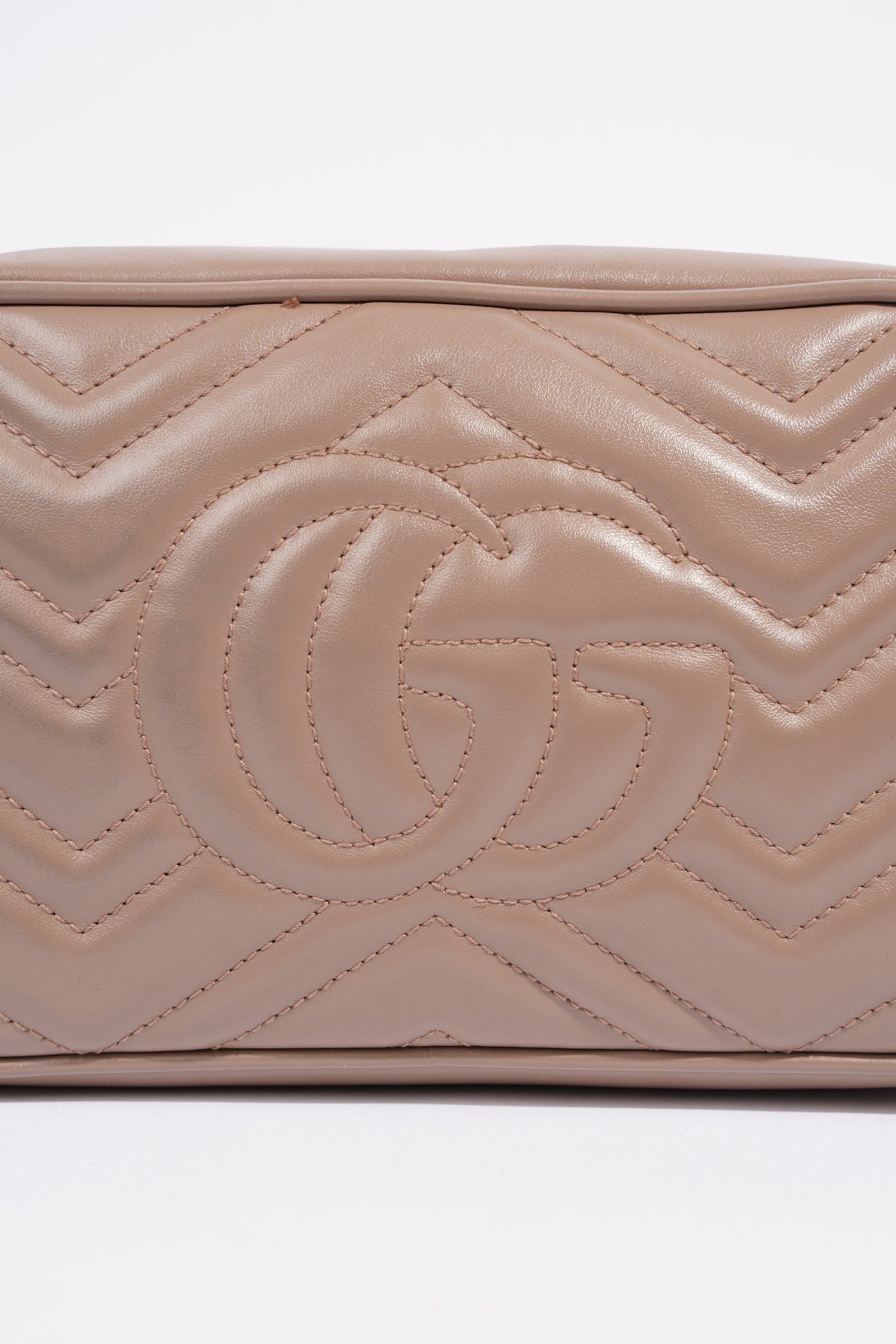 Gucci Marmont Zip Dusty Pink Matelasse Leather Small