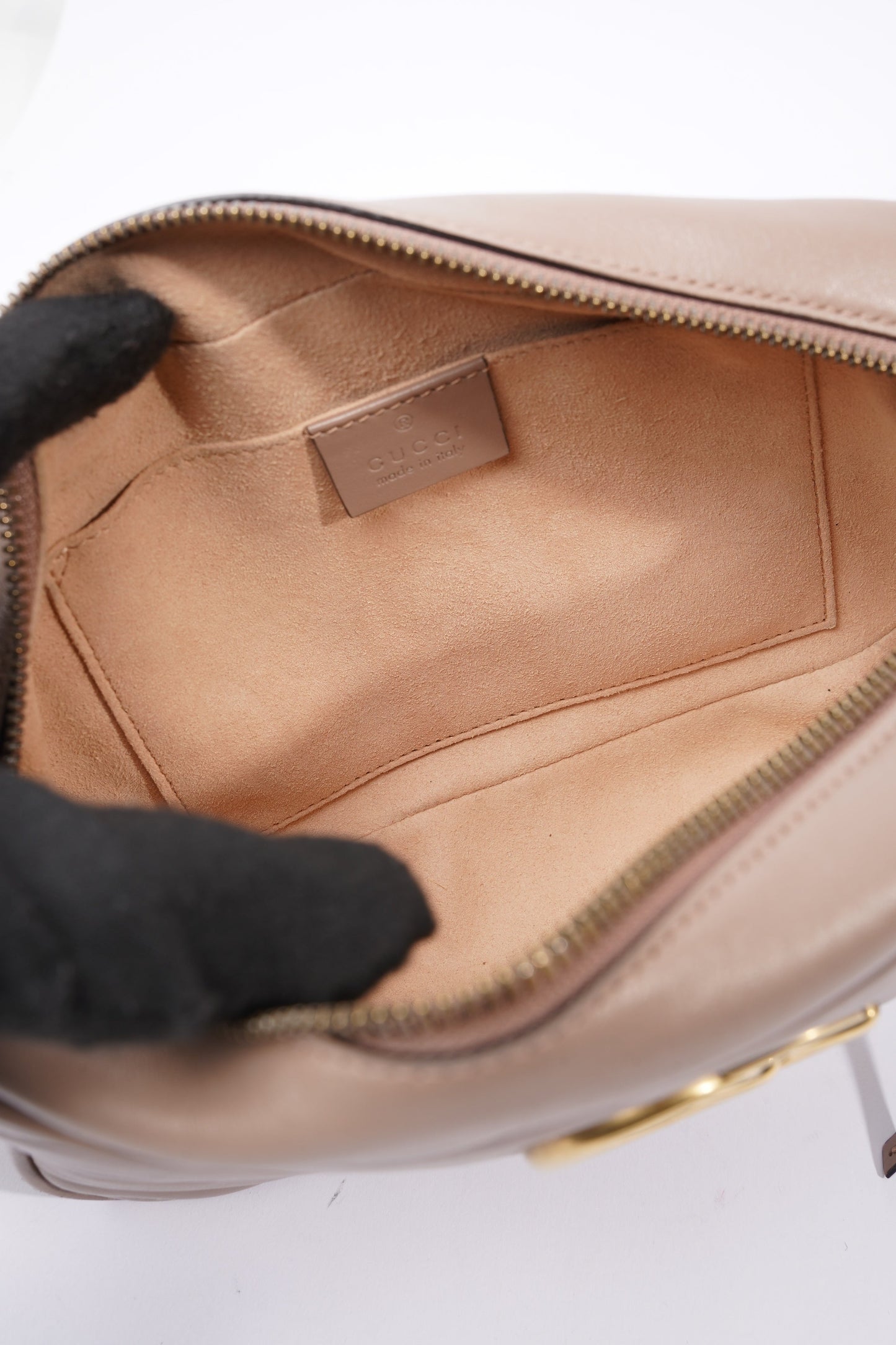 Gucci Marmont Zip Dusty Pink Matelasse Leather Small