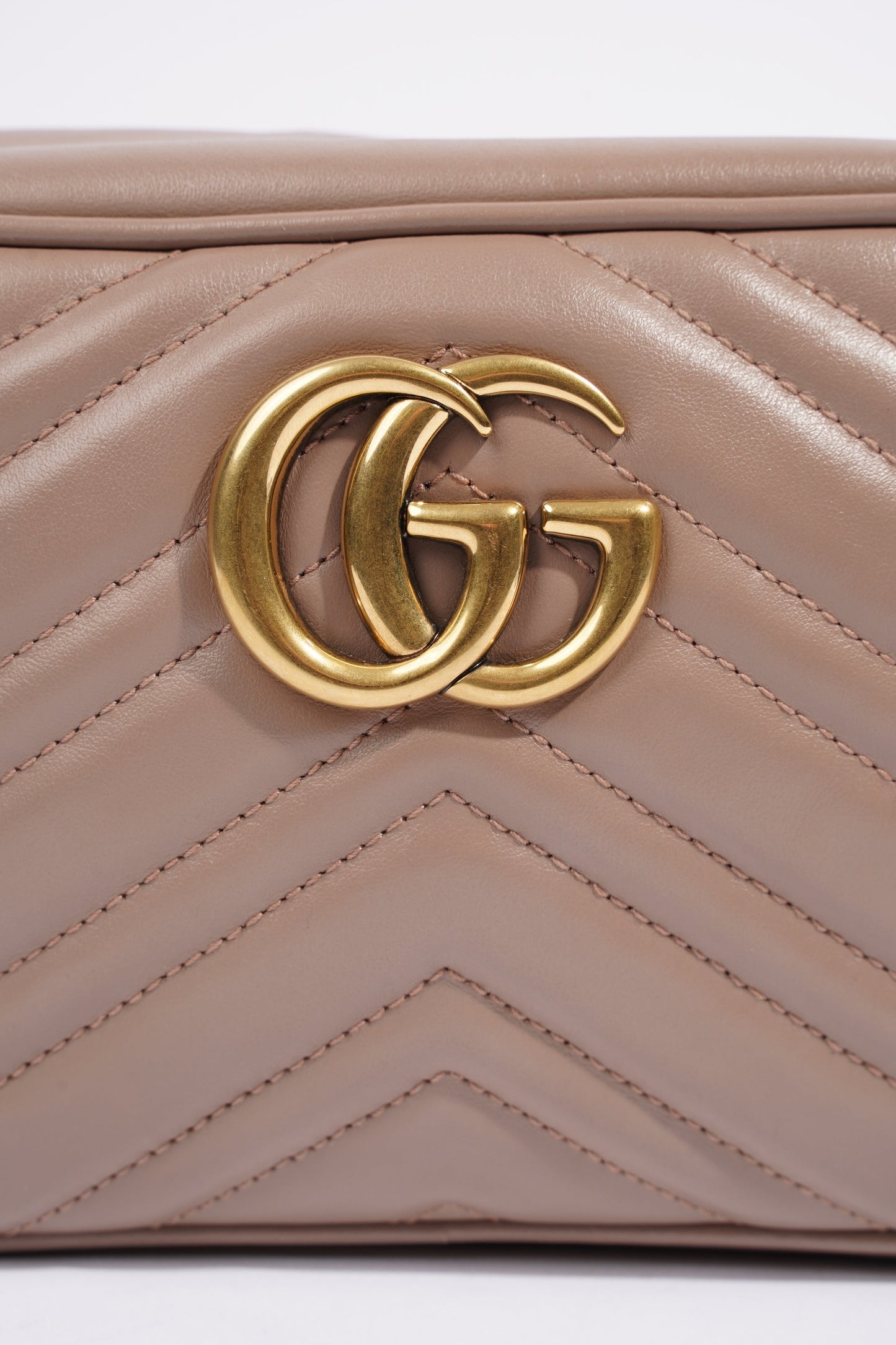 Gucci Marmont Zip Dusty Pink Matelasse Leather Small