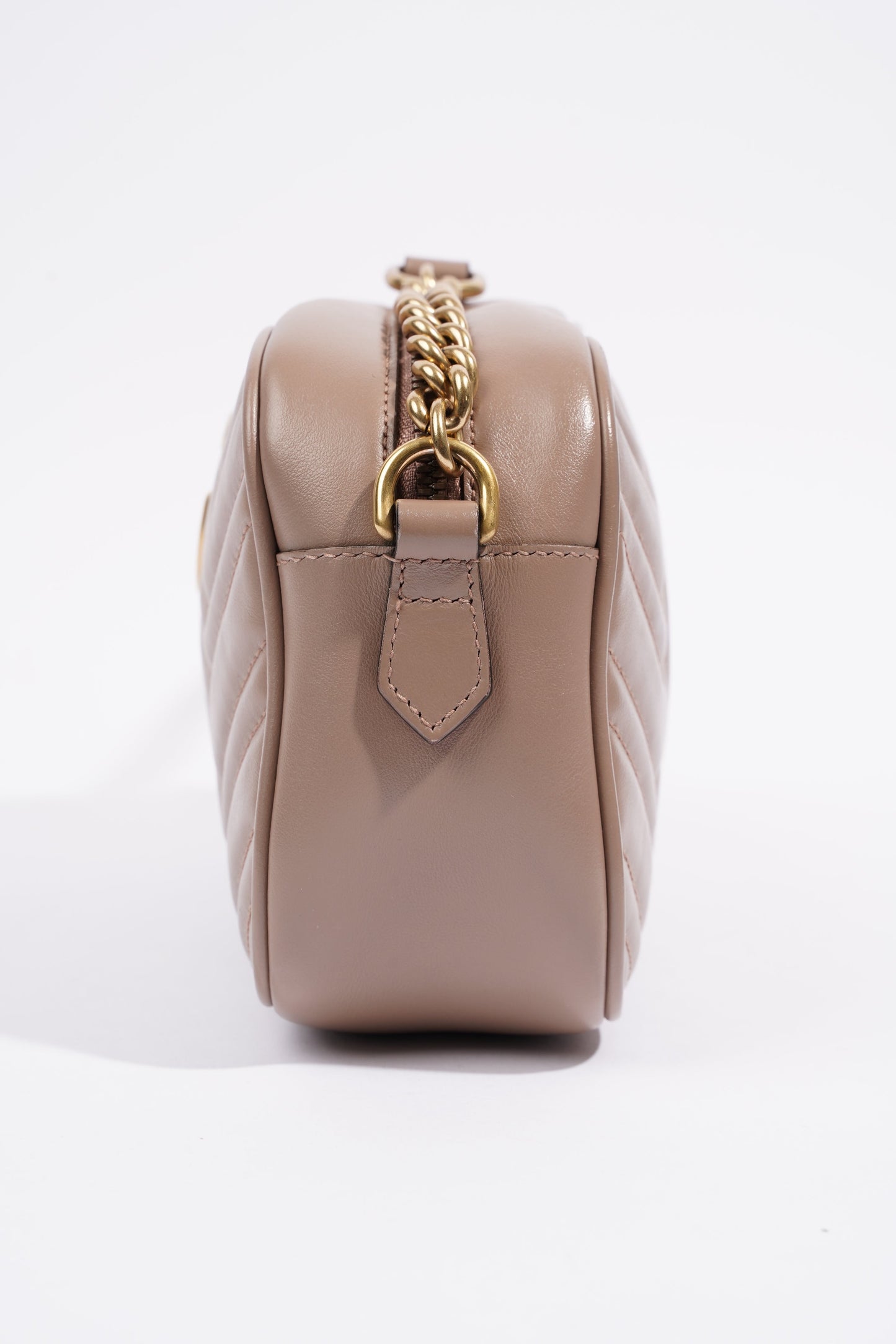 Gucci Marmont Zip Dusty Pink Matelasse Leather Small