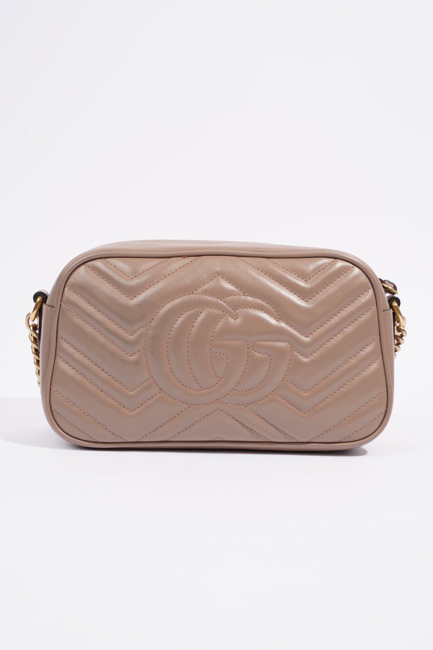 Gucci Marmont Zip Dusty Pink Matelasse Leather Small