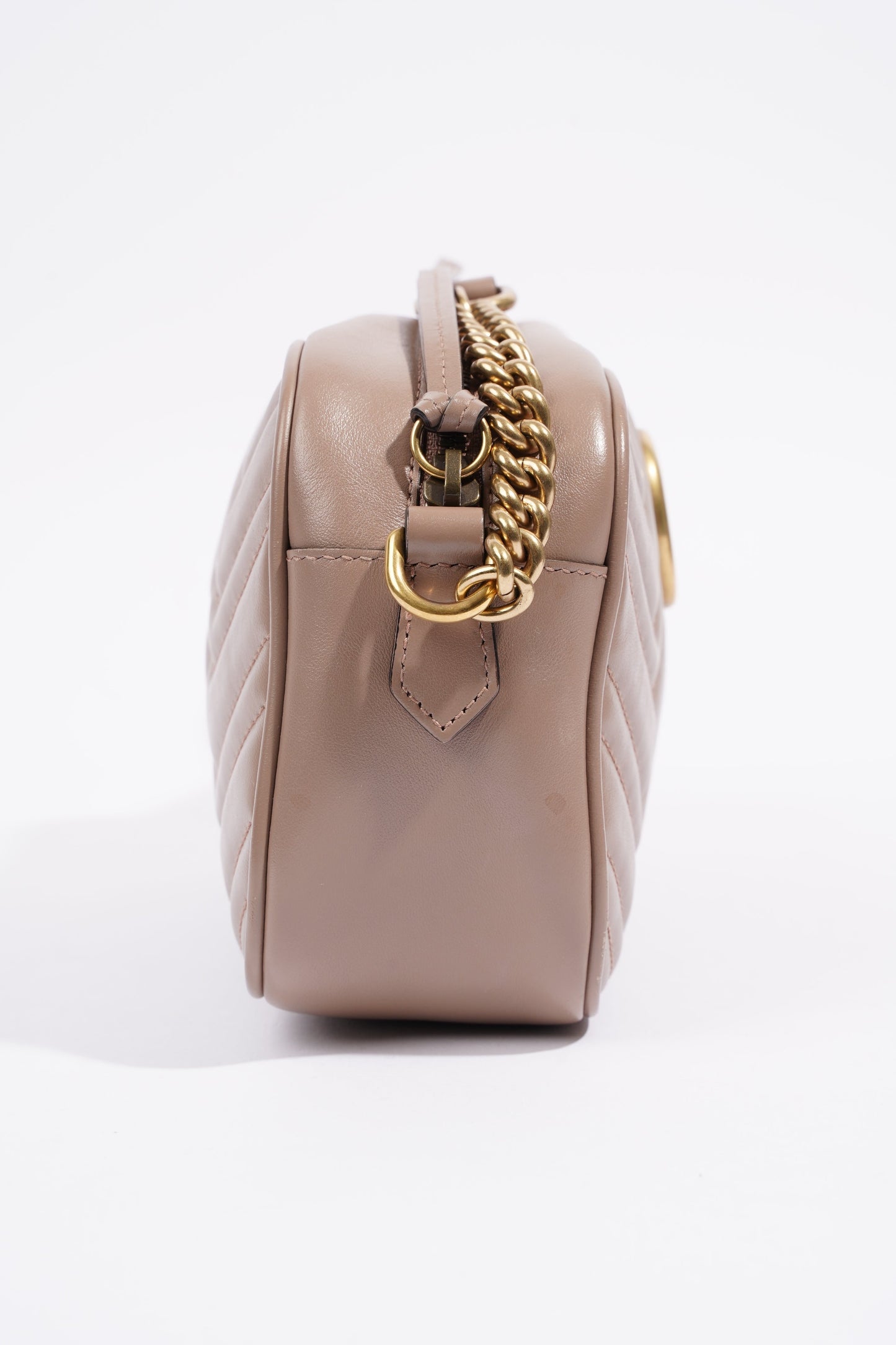 Gucci Marmont Zip Dusty Pink Matelasse Leather Small