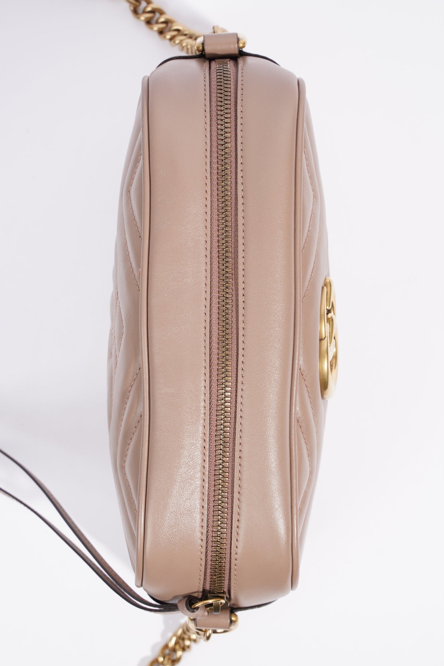 Gucci Marmont Zip Dusty Pink Matelasse Leather Small