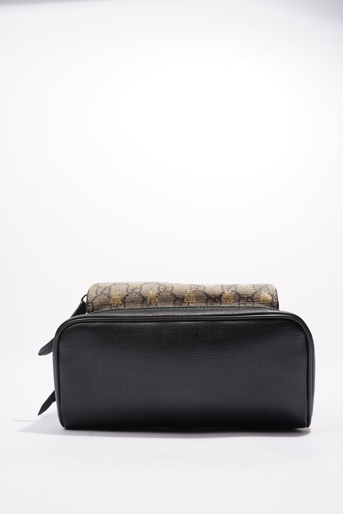 Gucci Bee Backpack Supreme Print / Black Coated Canvas Small