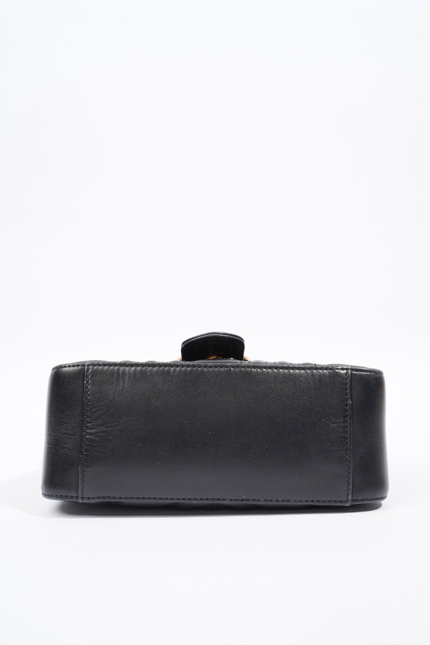 Gucci GG Marmont Mini Top Handle Black Matelasse Leather