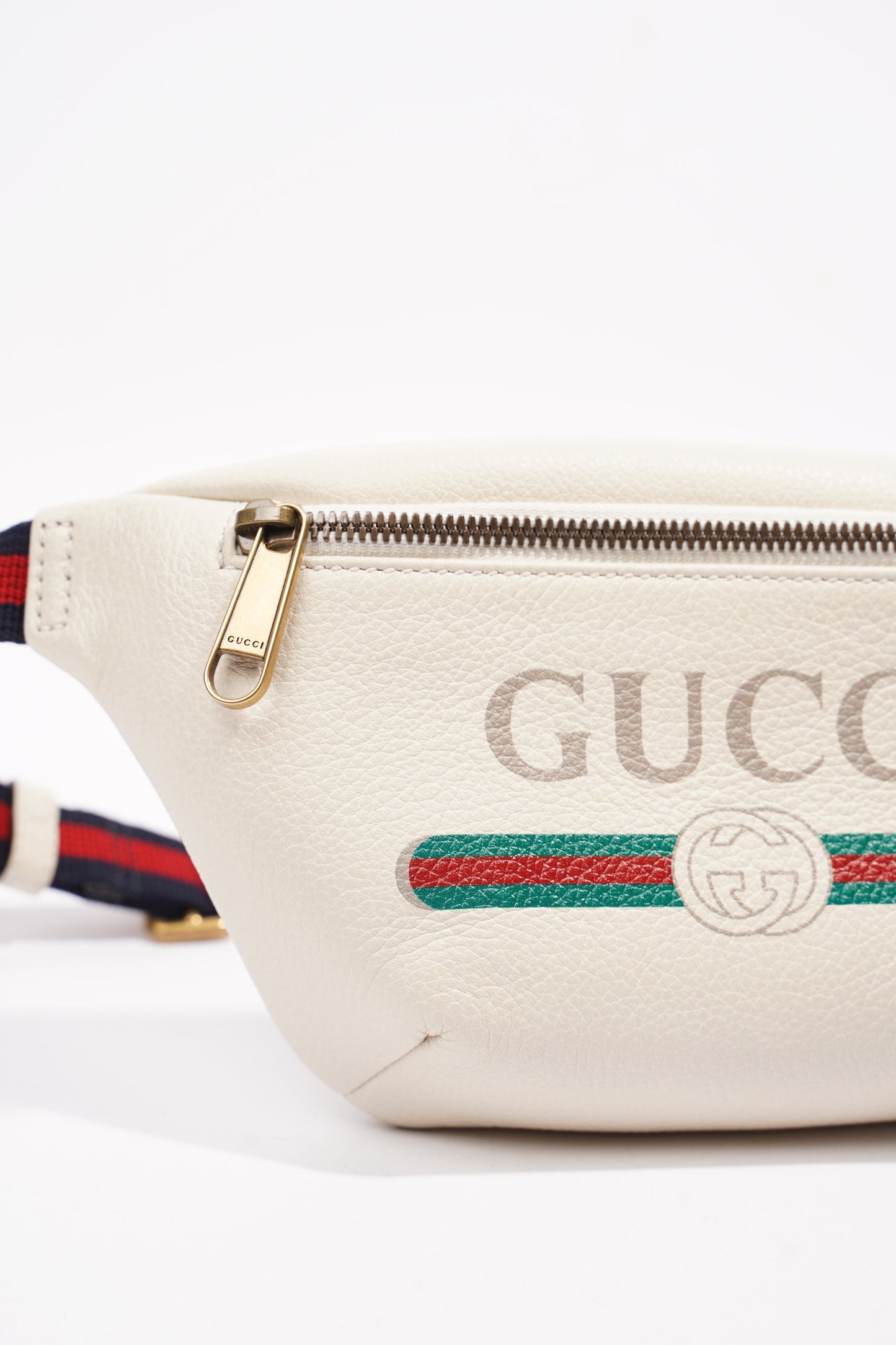 Gucci Mini Sling Bumbag Cream / Red / Navy Leather