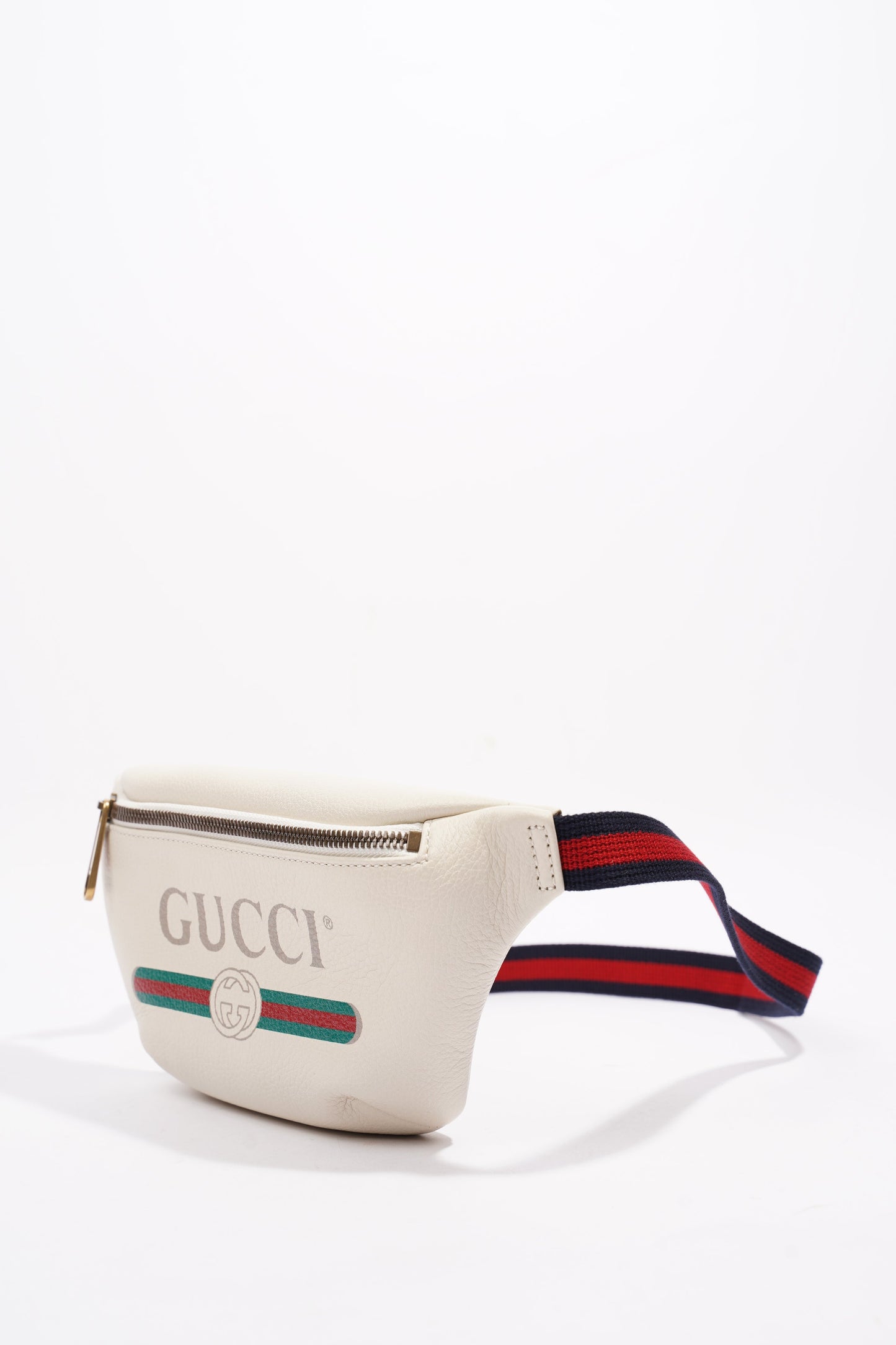 Gucci Mini Sling Bumbag Cream / Red / Navy Leather