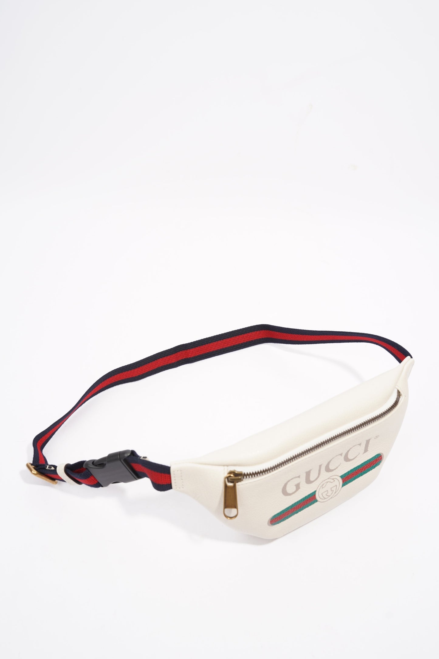 Gucci Mini Sling Bumbag Cream / Red / Navy Leather