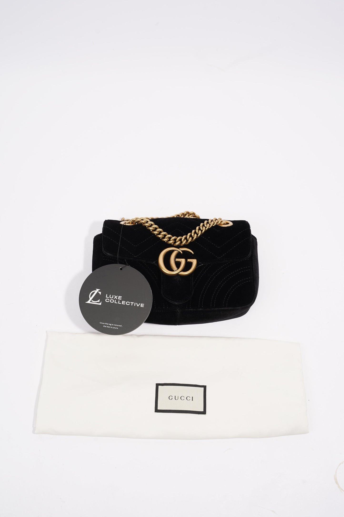 Gucci Marmont Black Velvet Mini