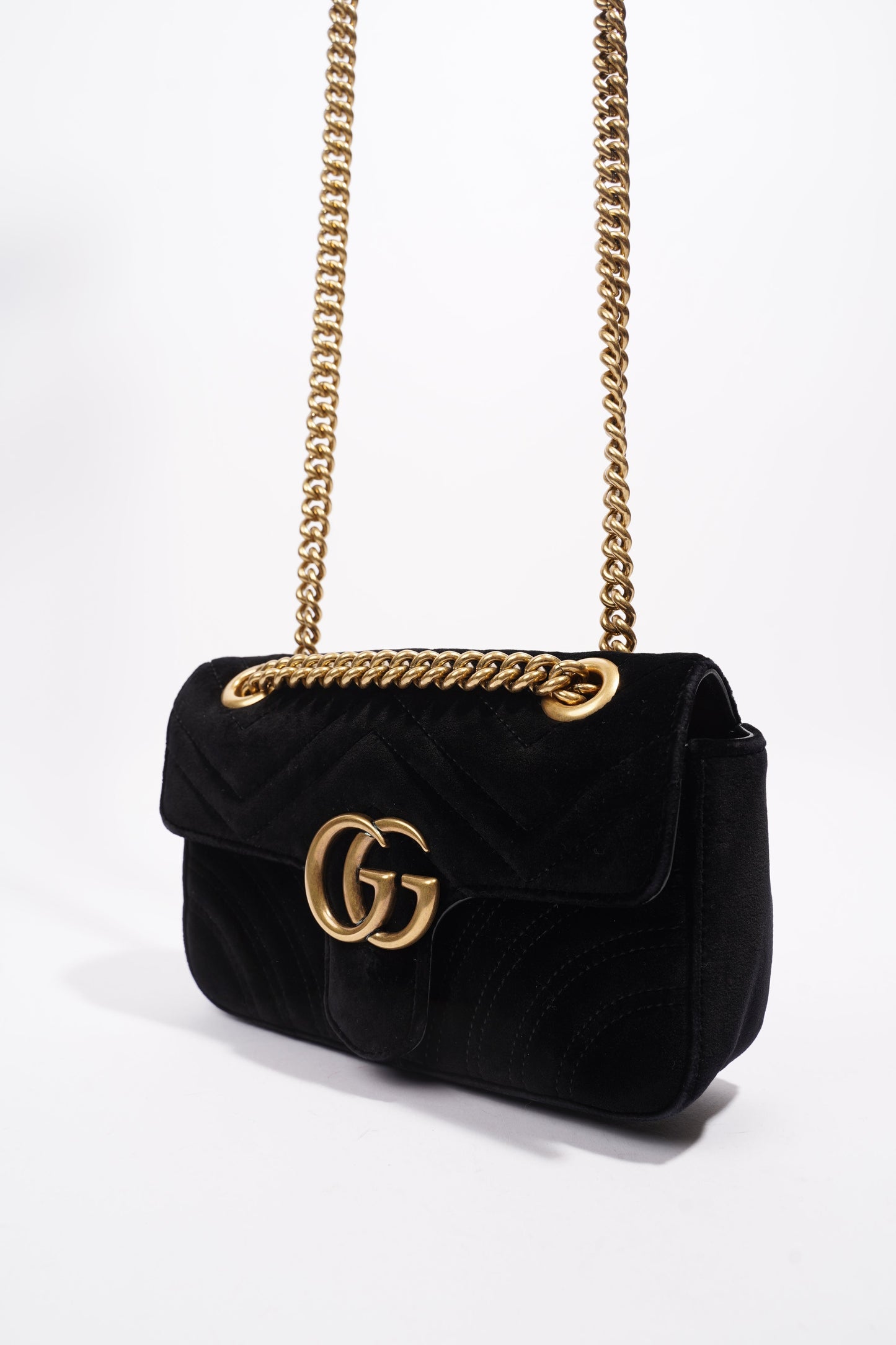 Gucci Marmont Black Velvet Mini