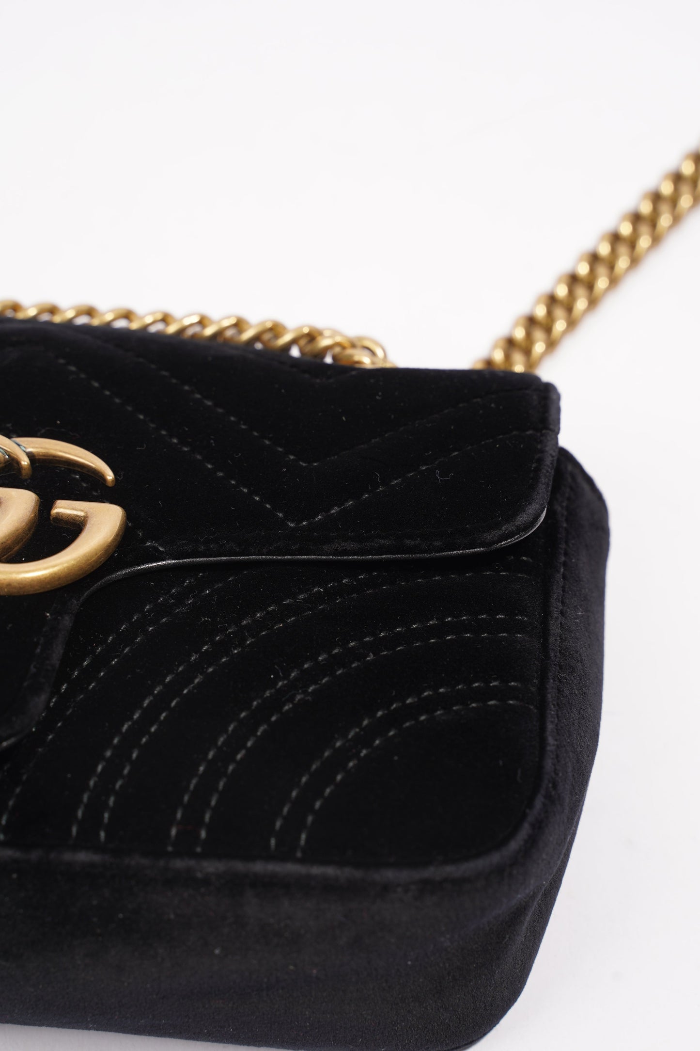 Gucci Marmont Black Velvet Mini