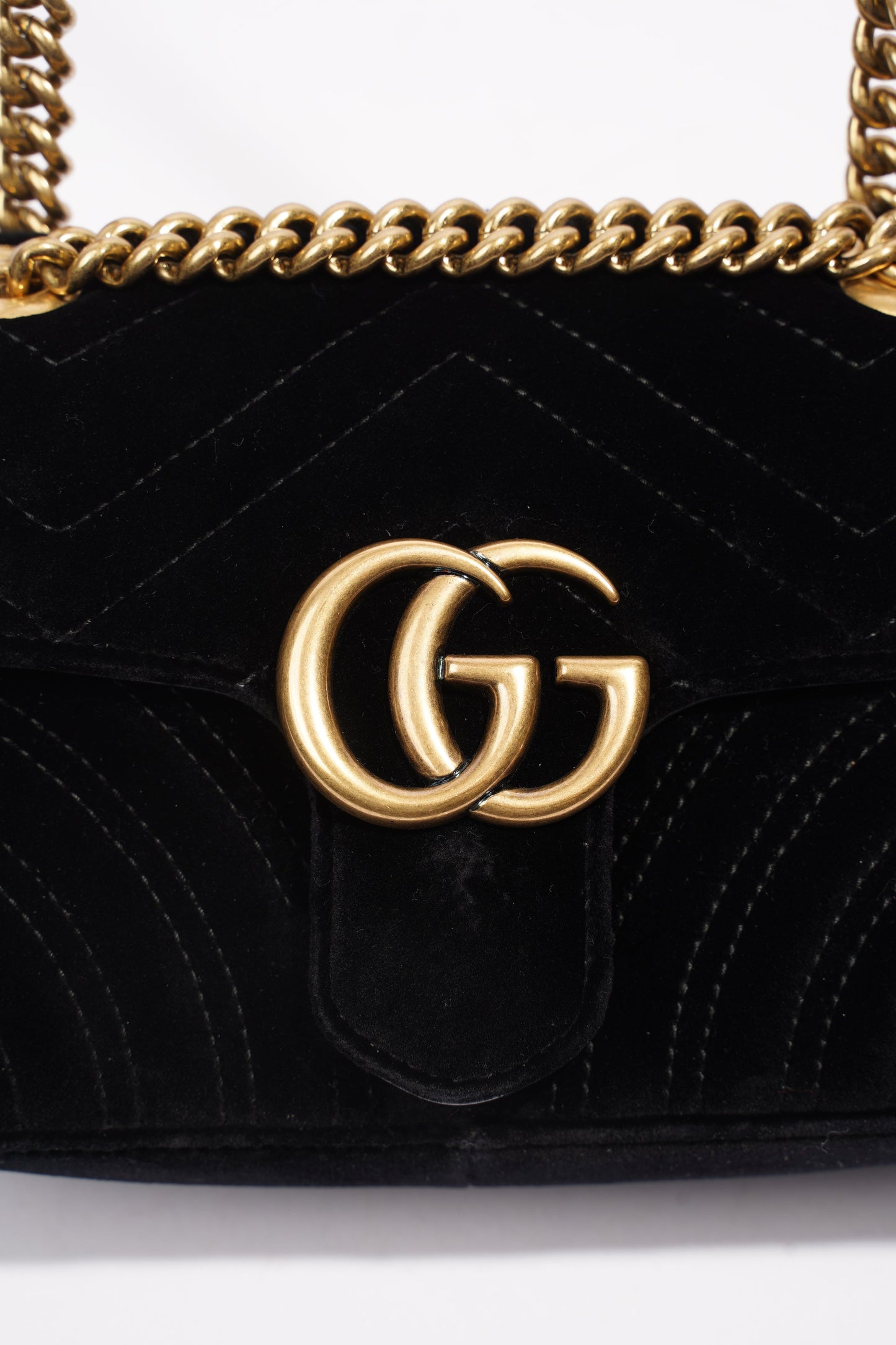 Gucci Marmont Black Velvet Mini