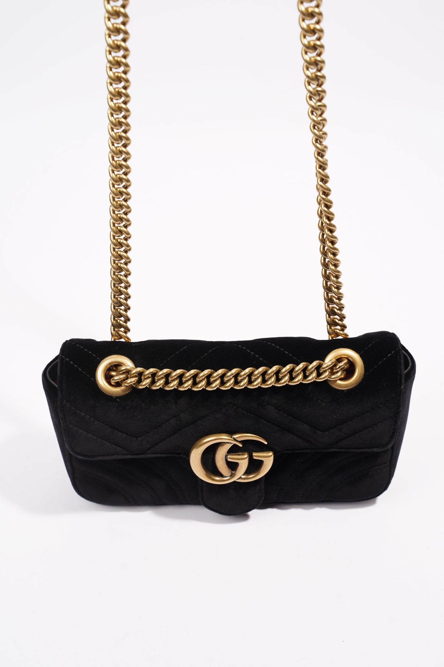 Gucci Marmont Black Velvet Mini
