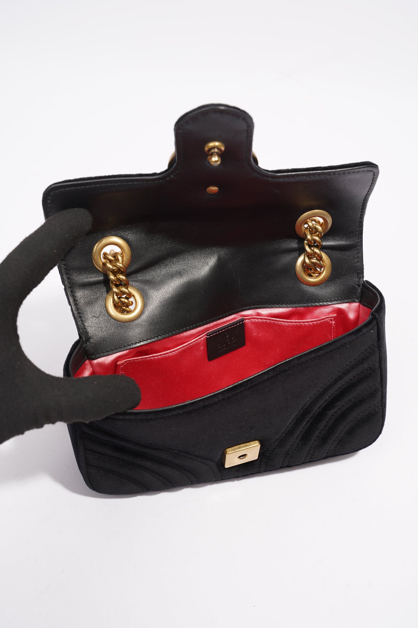 Gucci Marmont Black Velvet Mini