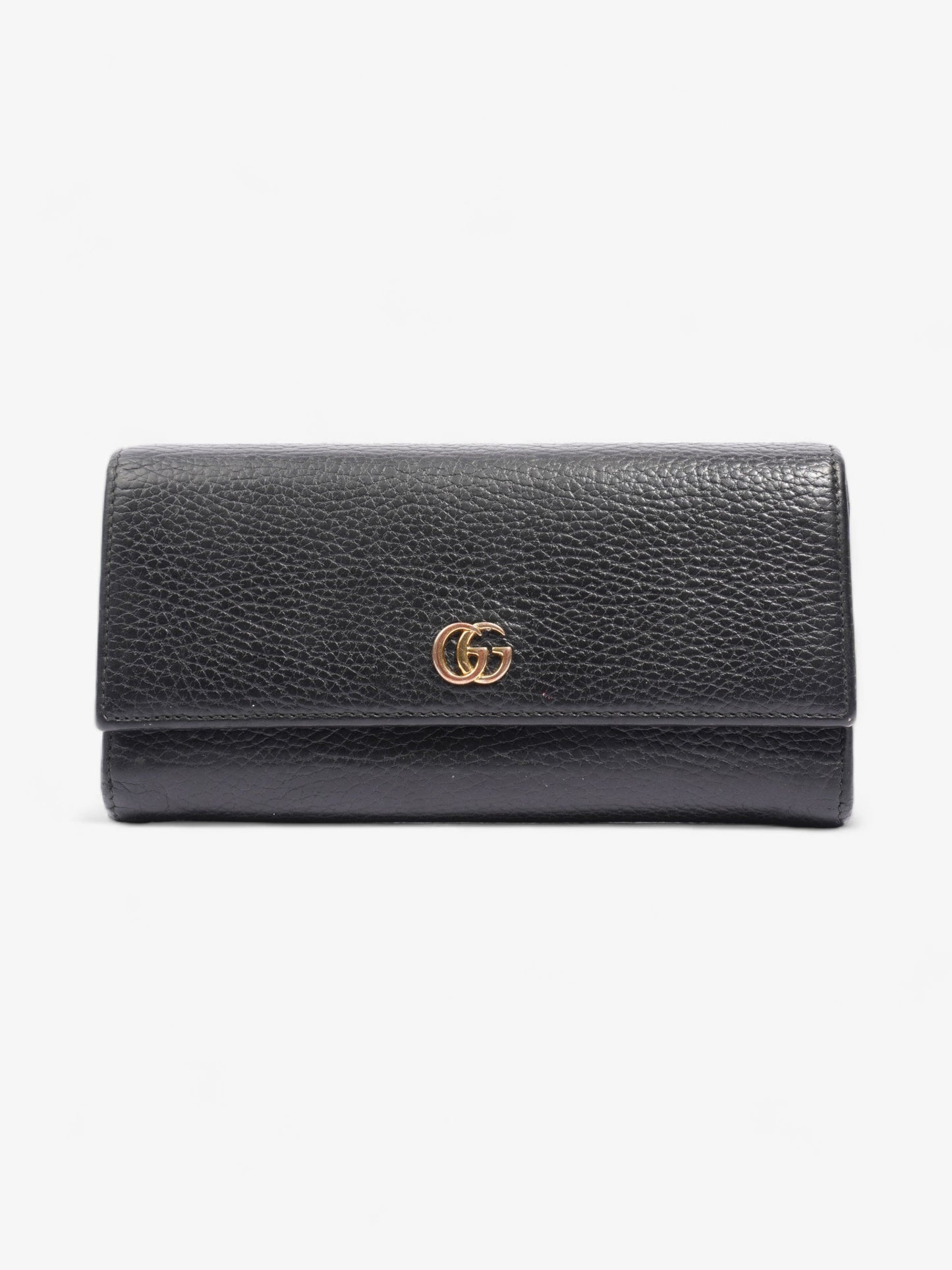 Gucci GG Marmont Continental Wallet Black Calfskin Leather