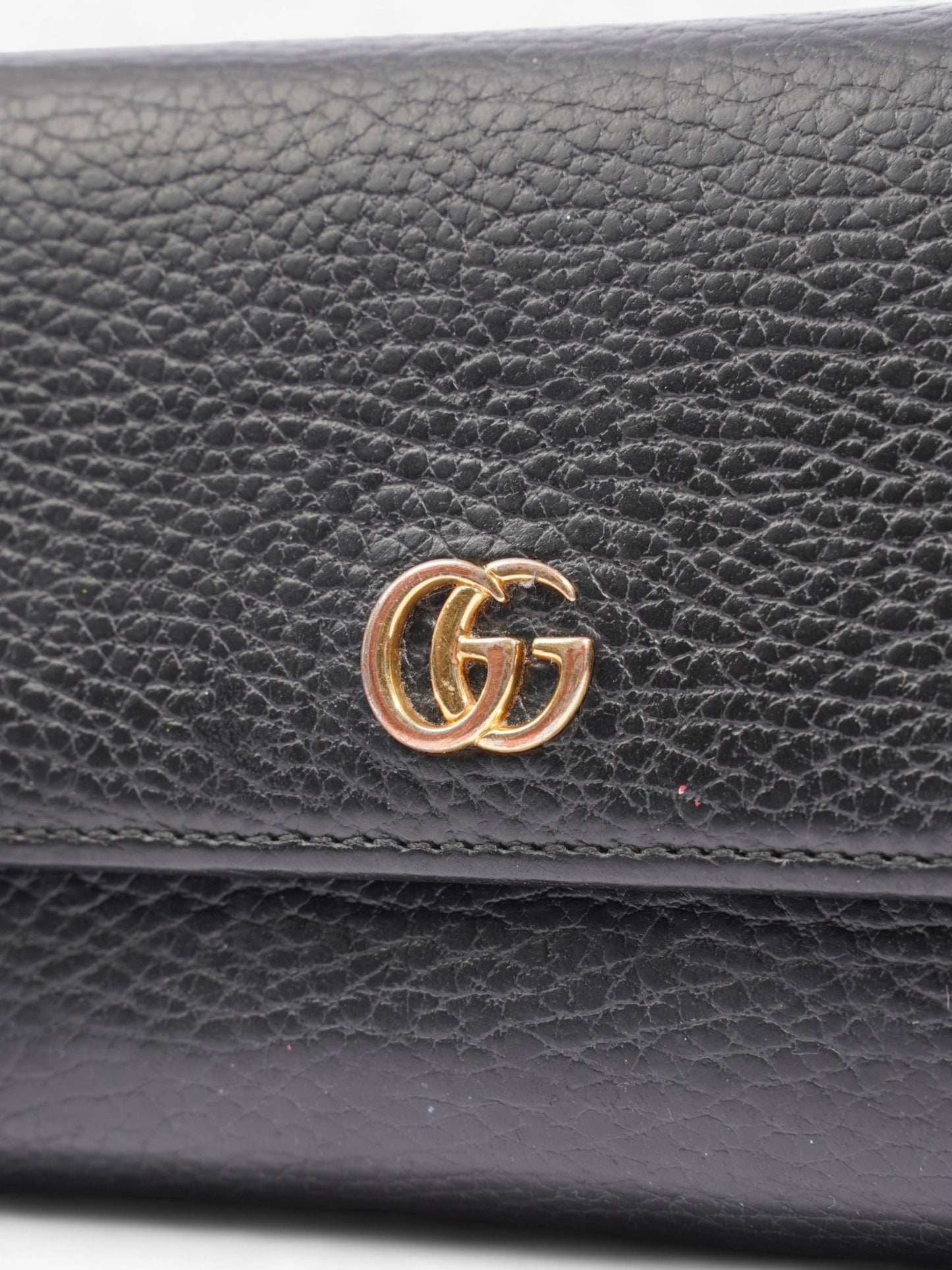 Gucci GG Marmont Continental Wallet Black Calfskin Leather