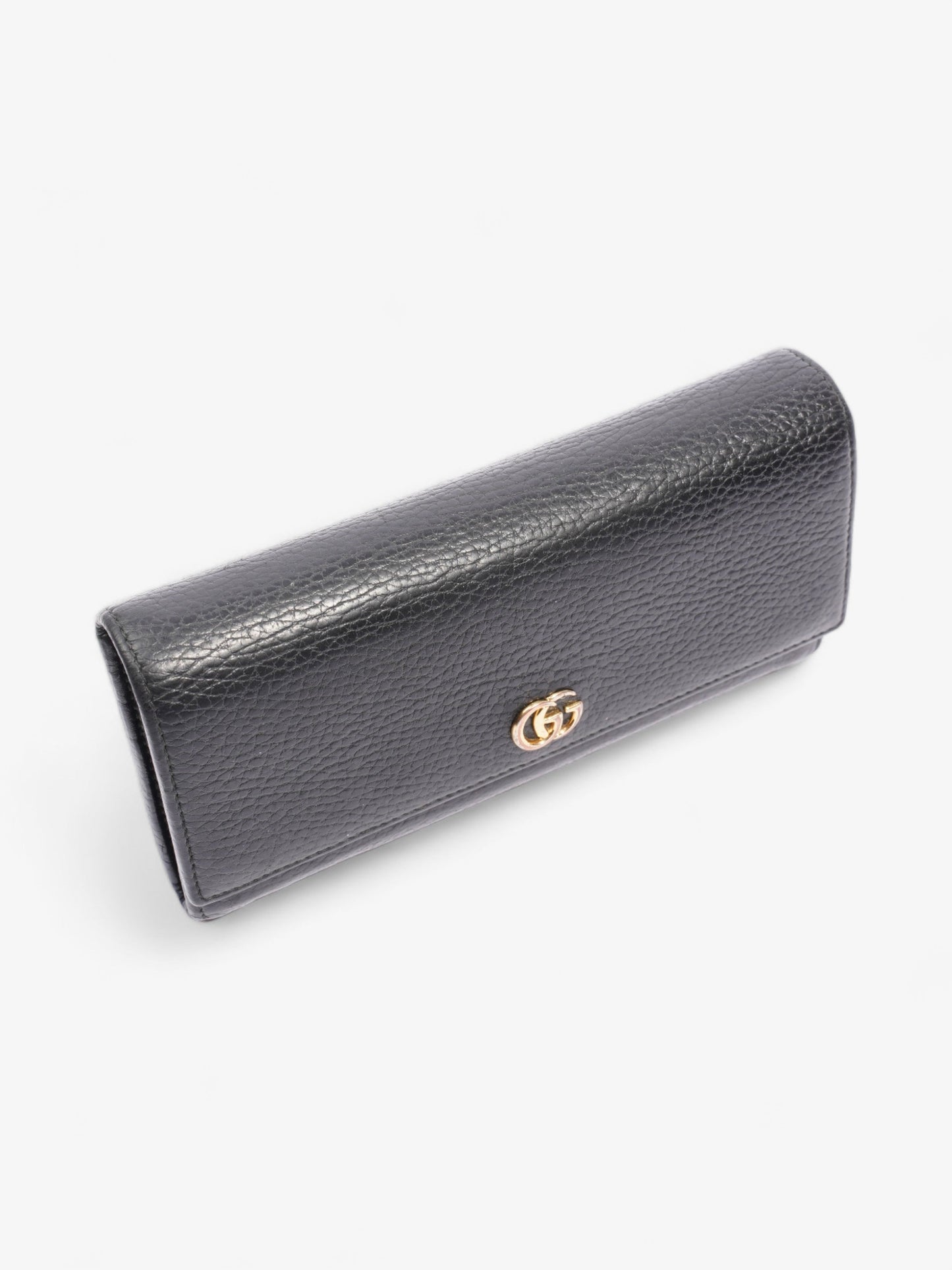 Gucci GG Marmont Continental Wallet Black Calfskin Leather